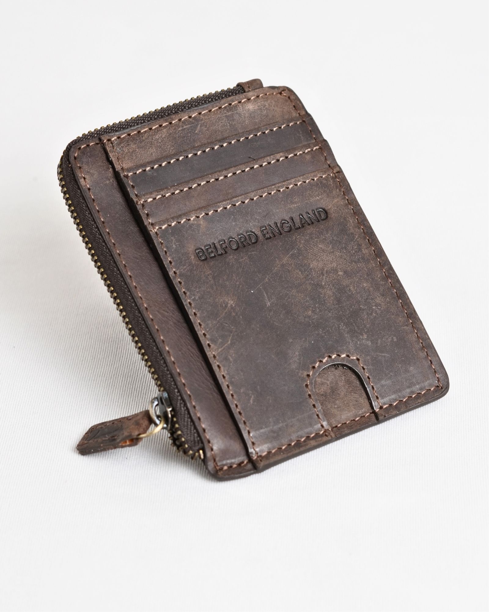 Geneva (Sleek) - Men’s Original Leather Wallet (Rugged Brown) - Image 3