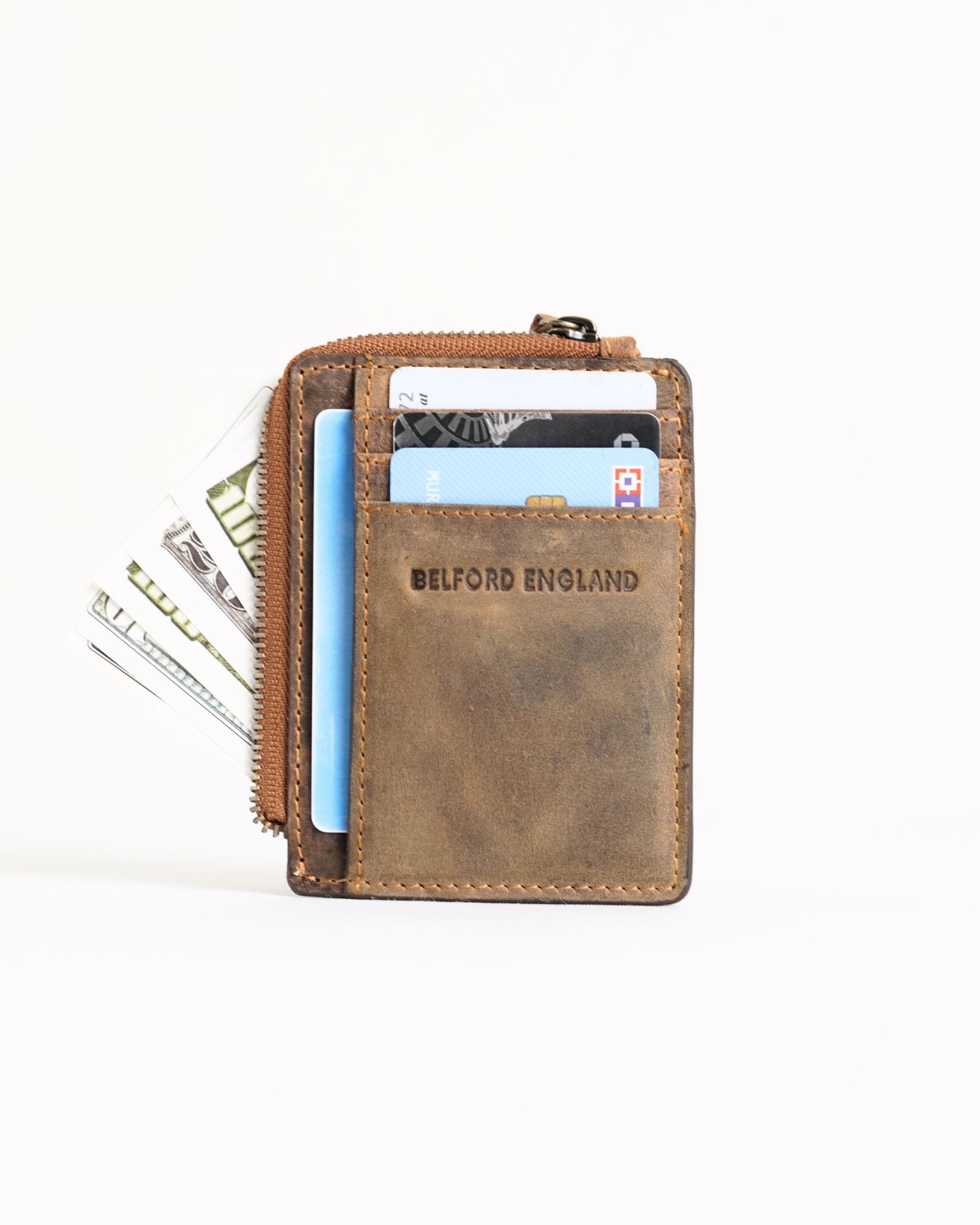 Geneva (Sleek) - Men’s Original Leather Wallet (Rugged Tan) - Image 4