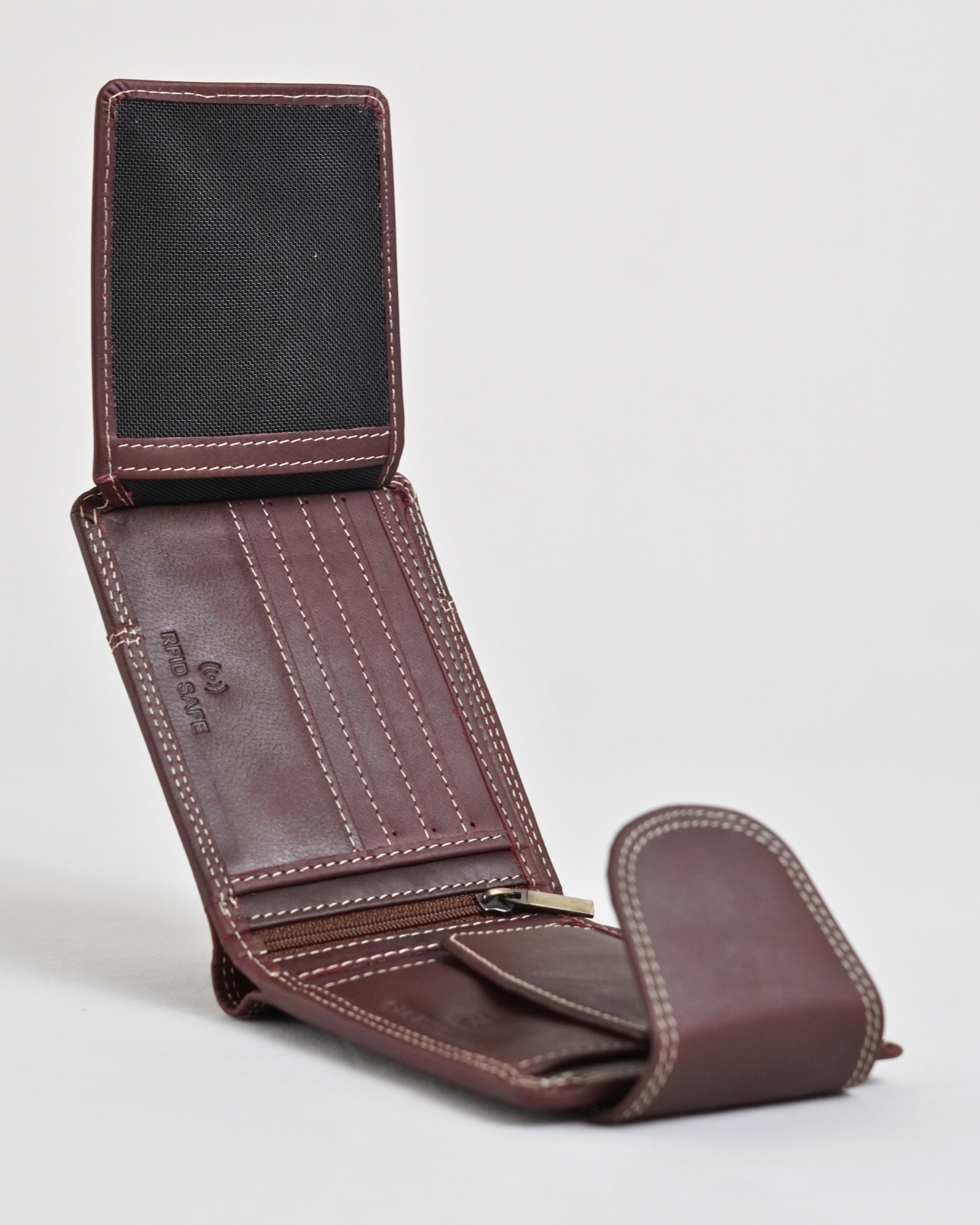 Derby - Men’s Original Leather Wallet (Vintage Brown) - Image 3
