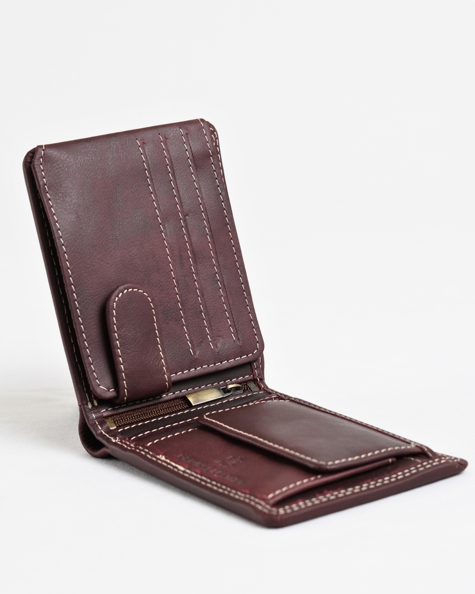 Cambridge - Men’s Original Leather Wallet (Vintage Brown) - Image 2