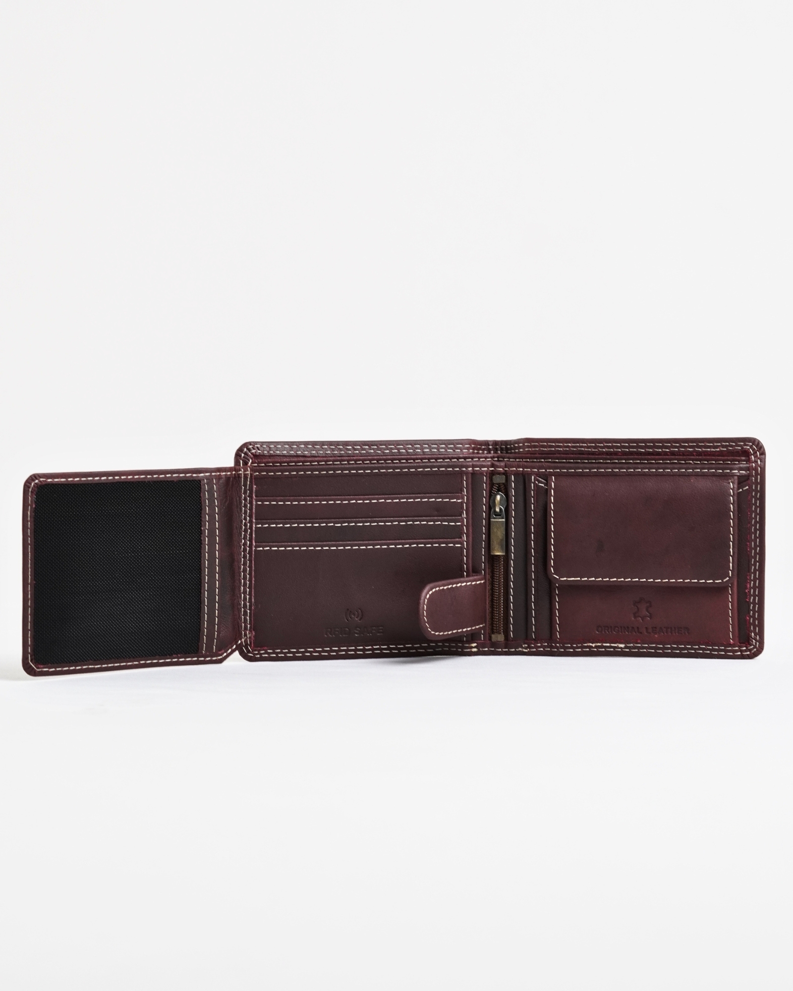 Cambridge - Men’s Original Leather Wallet (Vintage Brown) - Image 4
