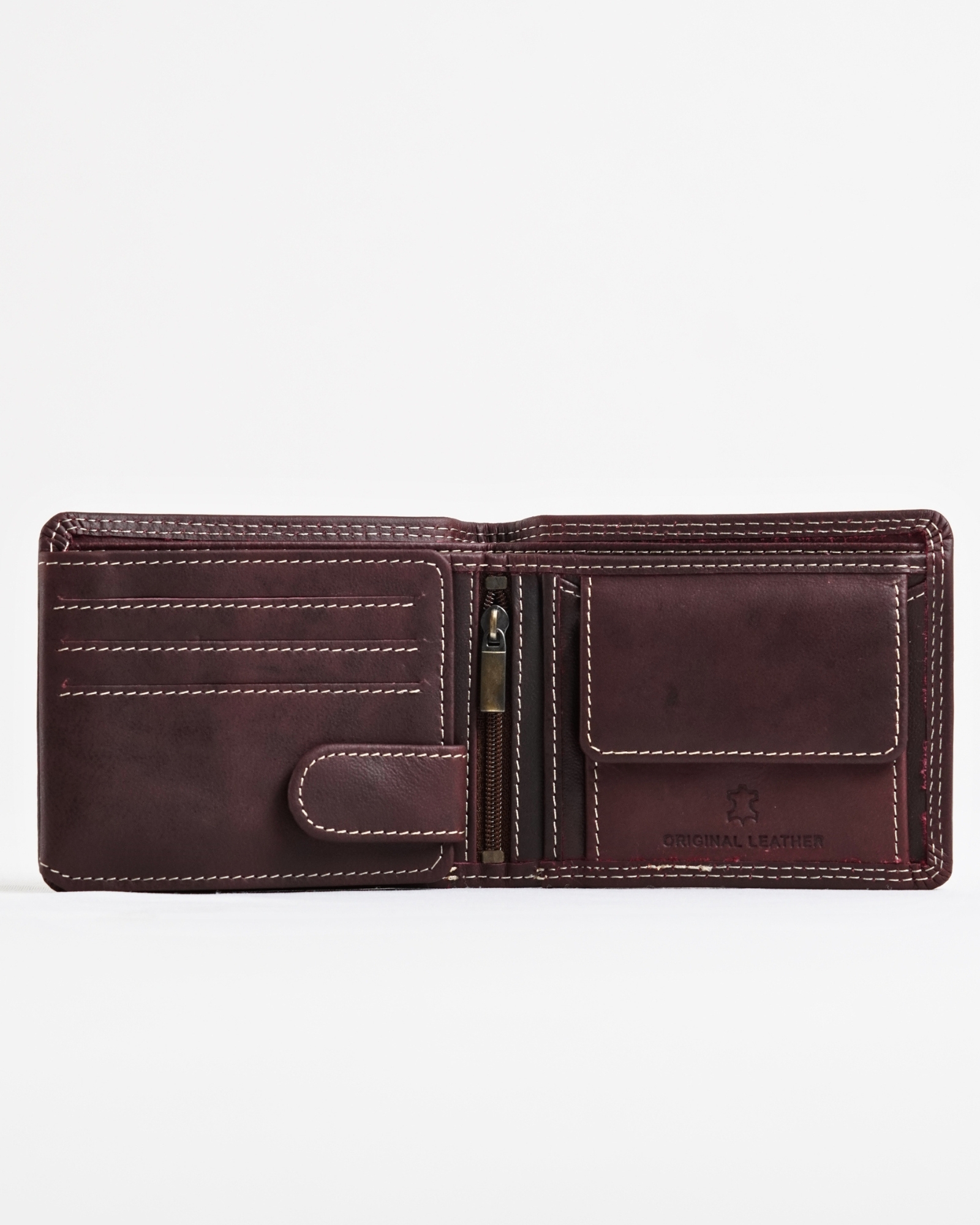 Cambridge - Men’s Original Leather Wallet (Vintage Brown) - Image 5