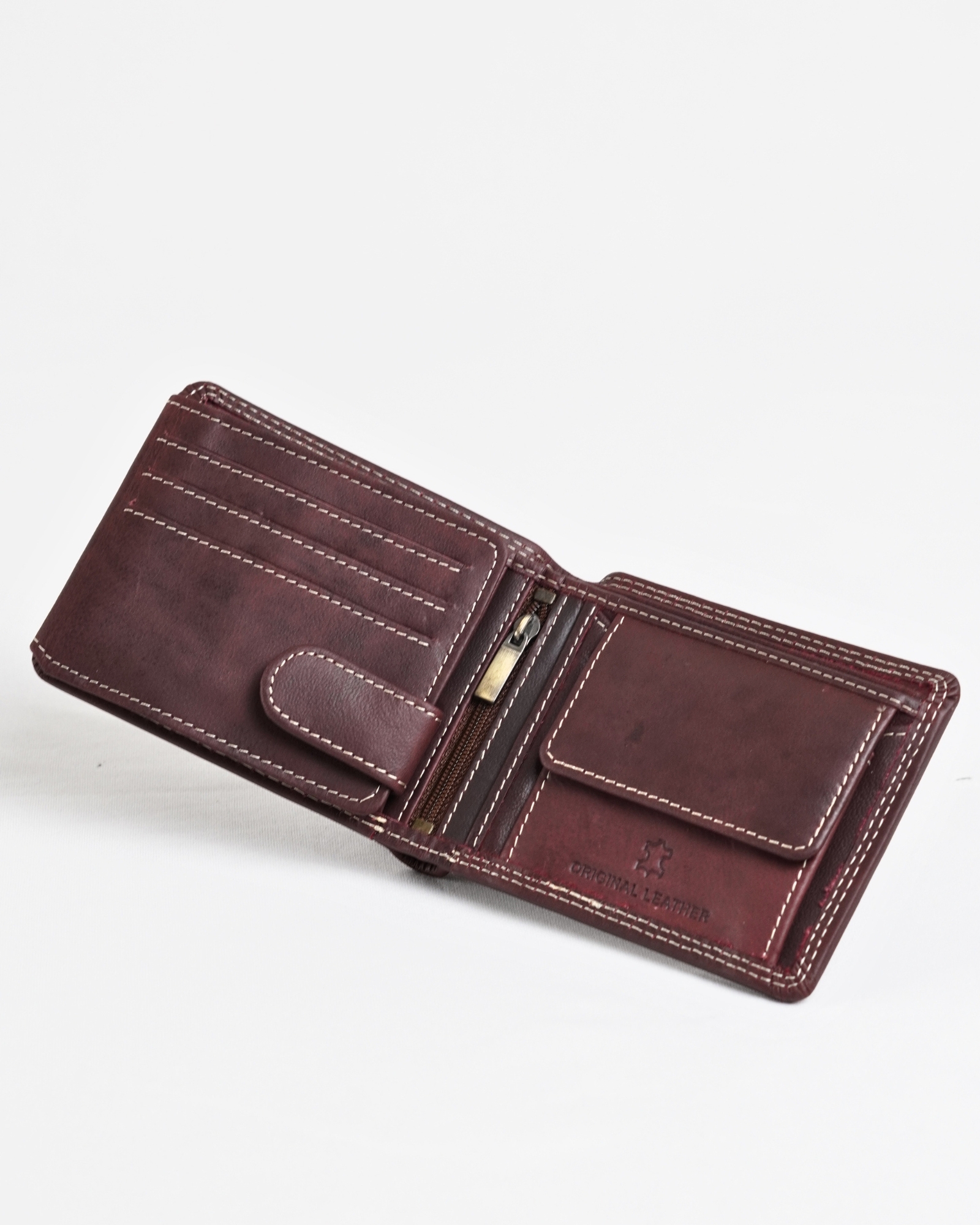 Cambridge - Men’s Original Leather Wallet (Vintage Brown) - Image 6