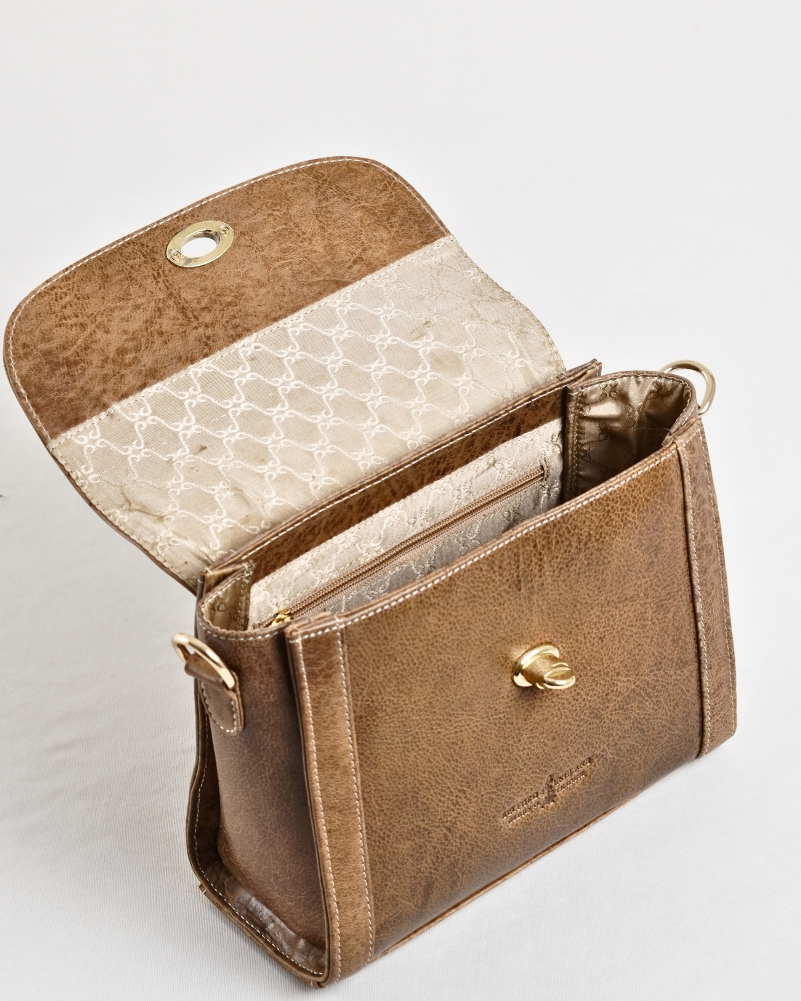Sara - Women's Original Leather Handbag - Antique Brown - Image 2