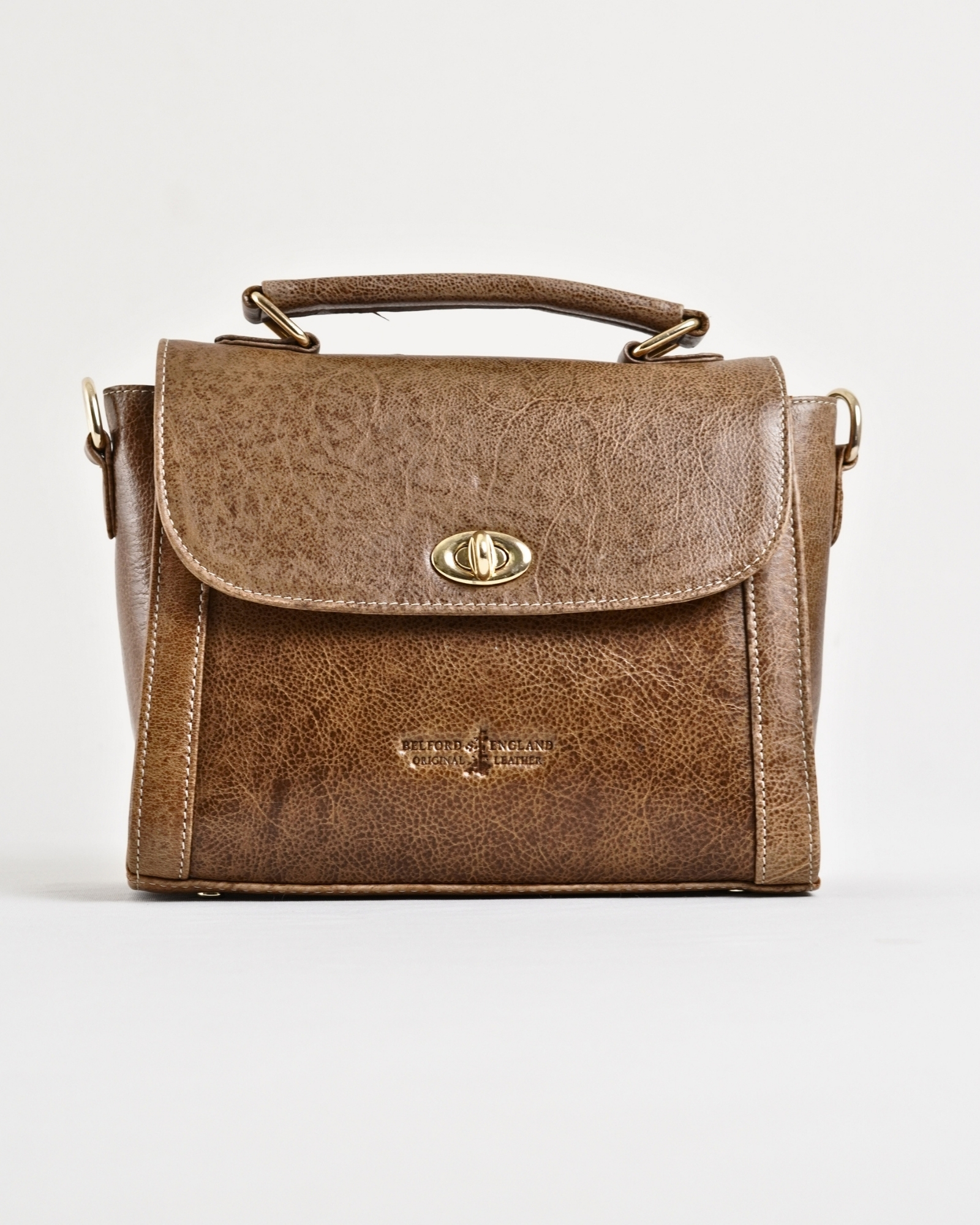 Sara - Women's Original Leather Handbag - Antique Brown - Image 3