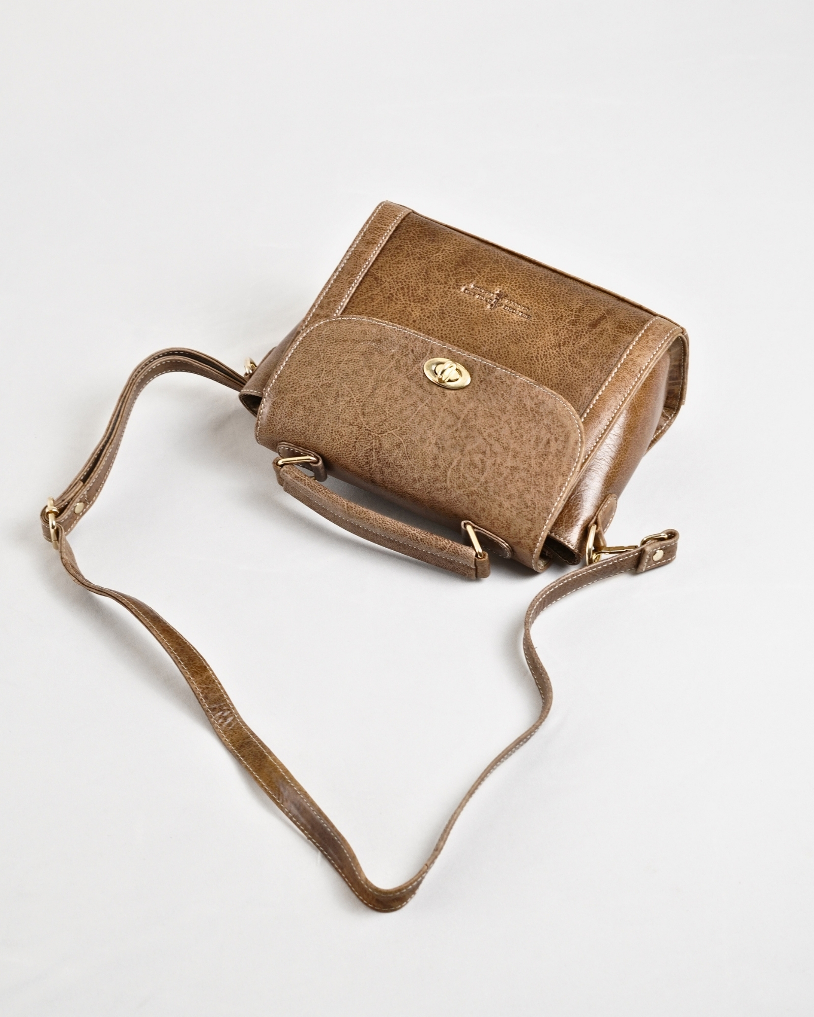 Sara - Women's Original Leather Handbag - Antique Brown - Image 6