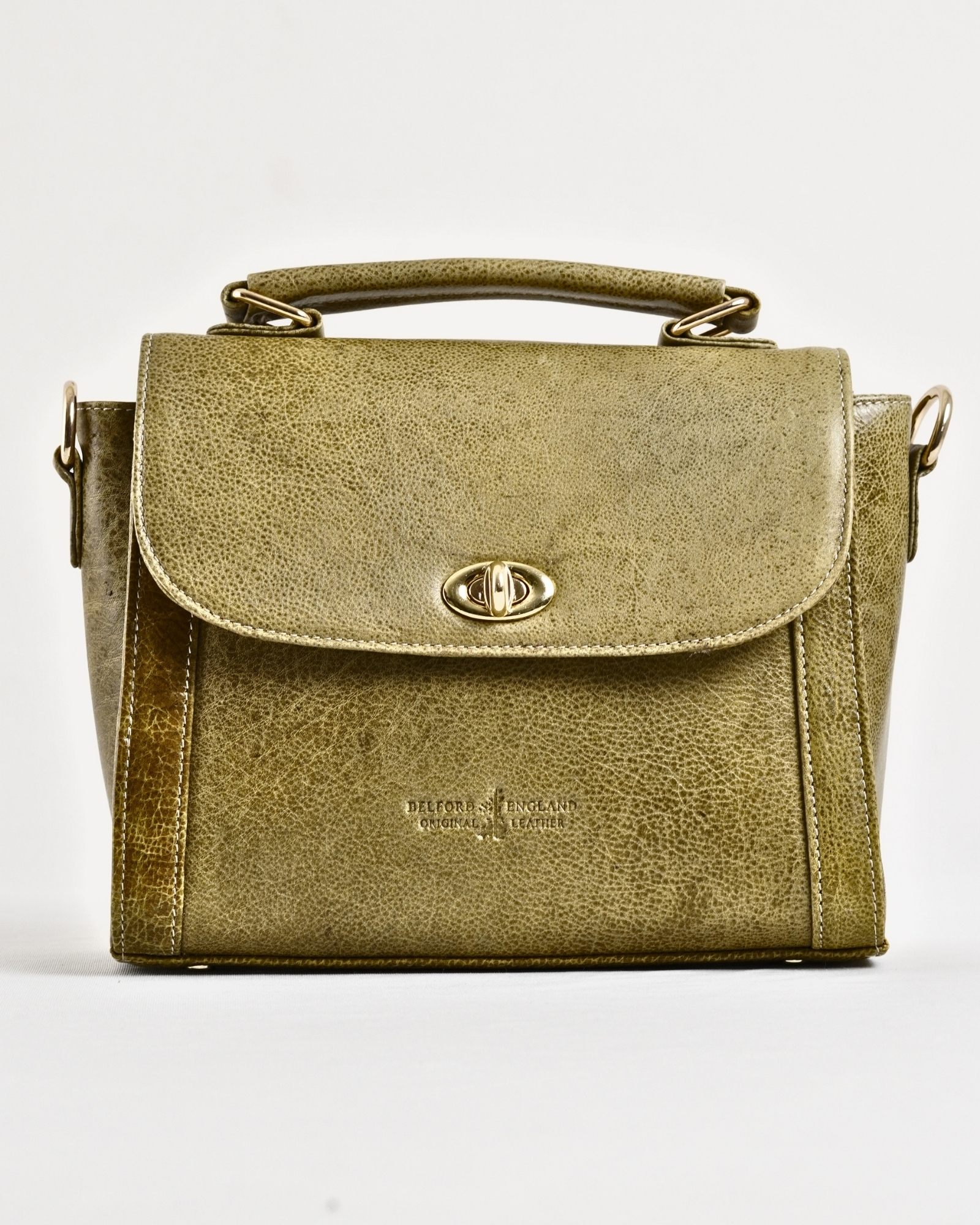 Sara - Women's Original Leather Handbag - Antique Green - Image 2