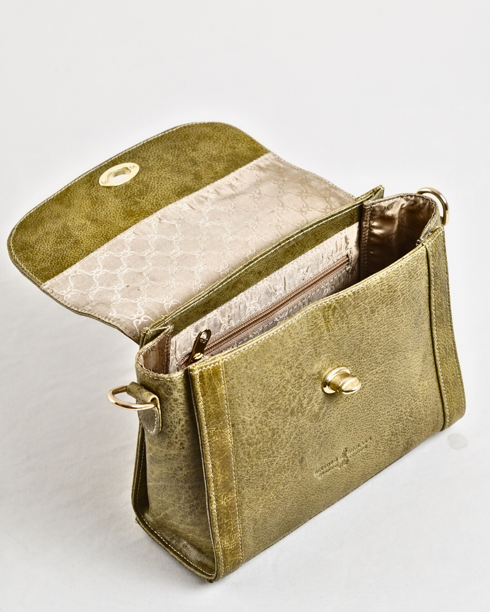 Sara - Women's Original Leather Handbag - Antique Green - Image 5
