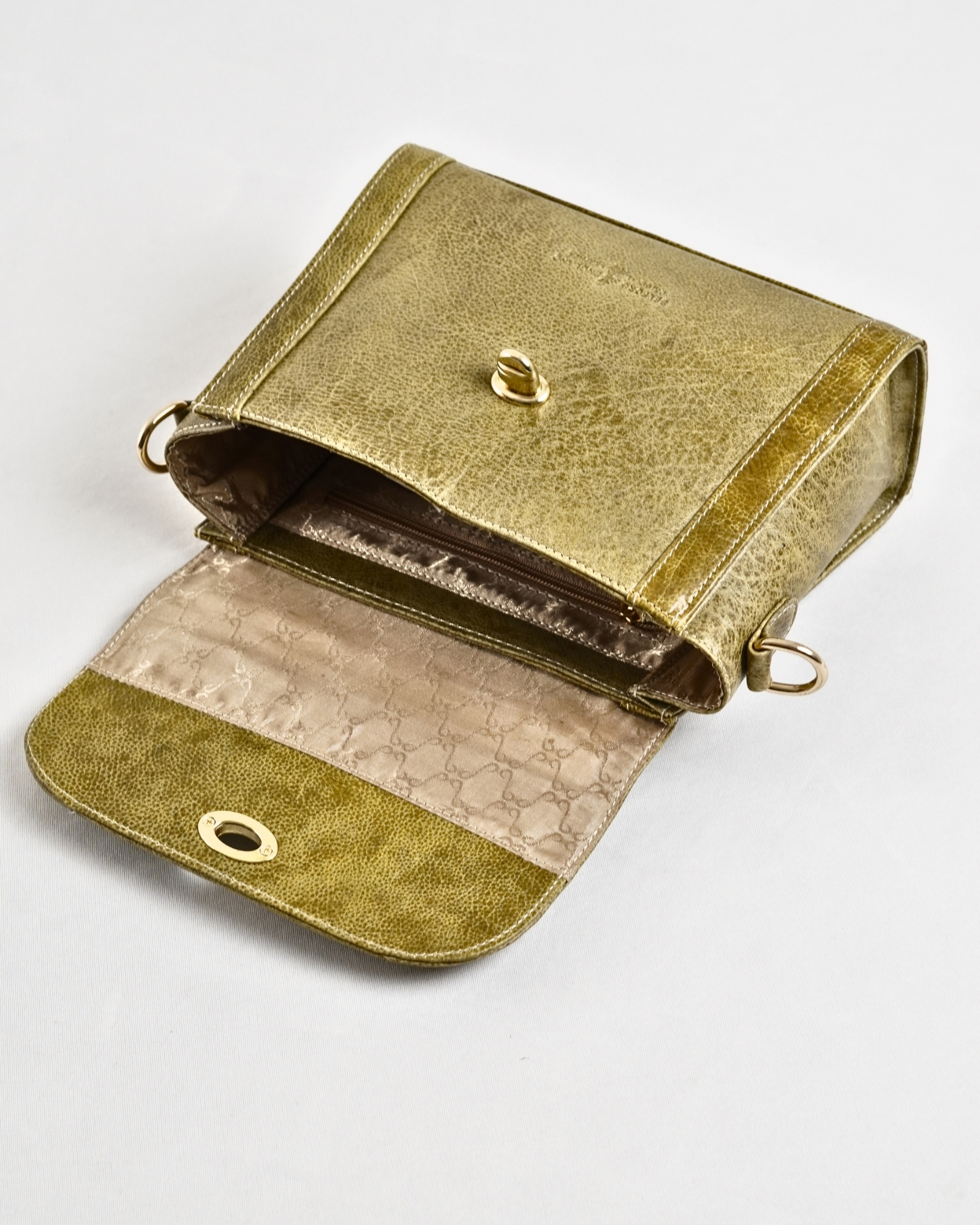 Sara - Women's Original Leather Handbag - Antique Green - Image 7