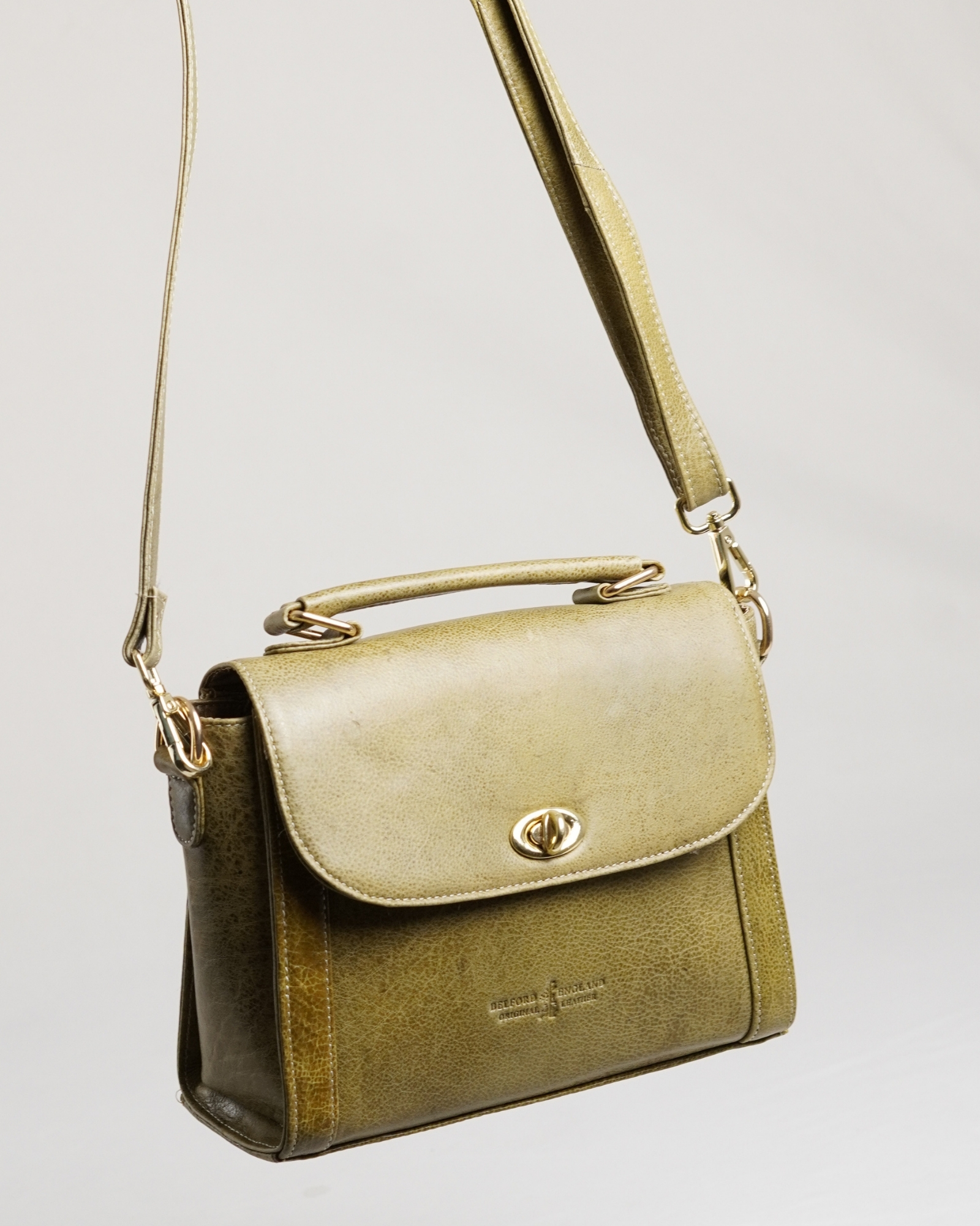 Sara - Women's Original Leather Handbag - Antique Green - Image 9