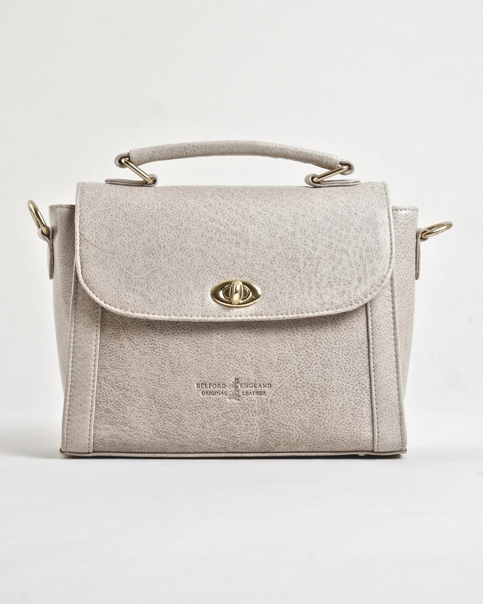 Sara - Women's Original Leather Handbag - Antique White - Image 3