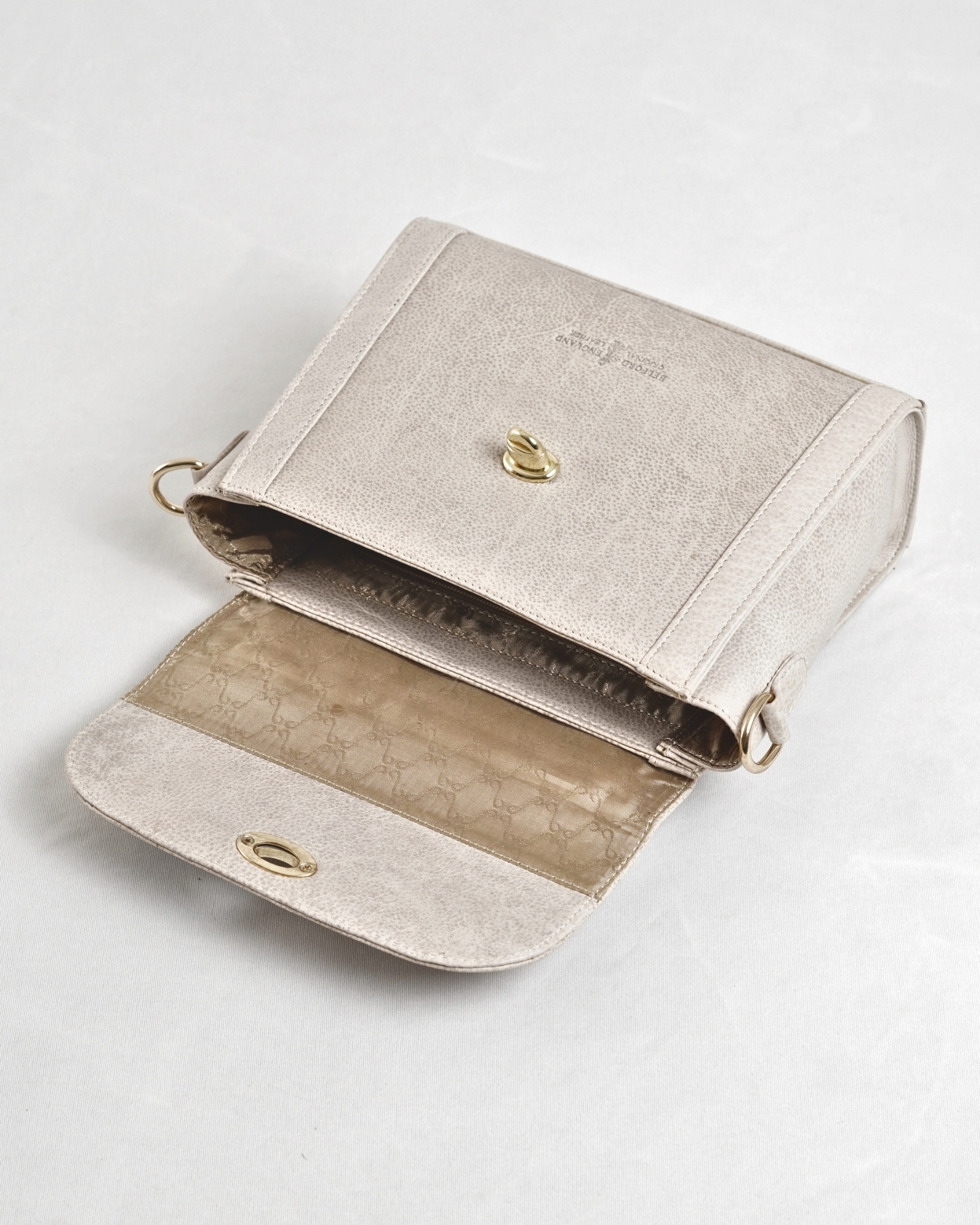 Sara - Women's Original Leather Handbag - Antique White - Image 7
