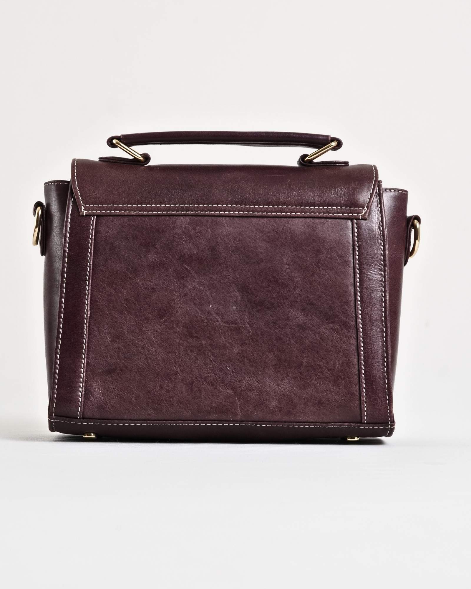 Sara - Women's Original Leather Handbag - Antique Cherry - Image 2