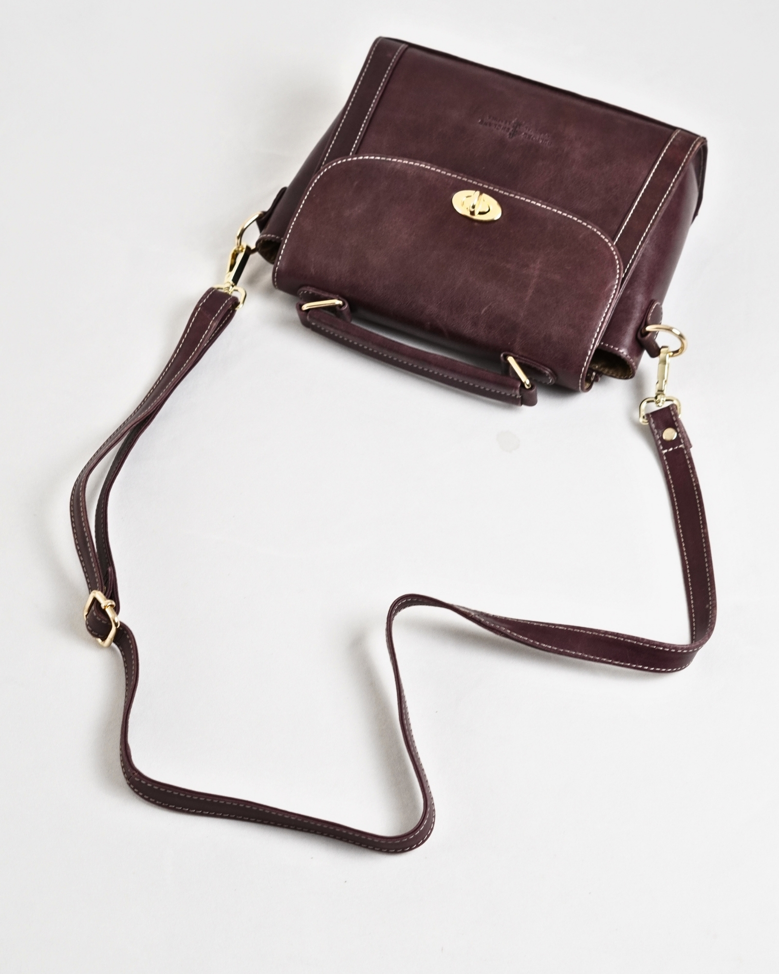 Sara - Women's Original Leather Handbag - Antique Cherry - Image 6