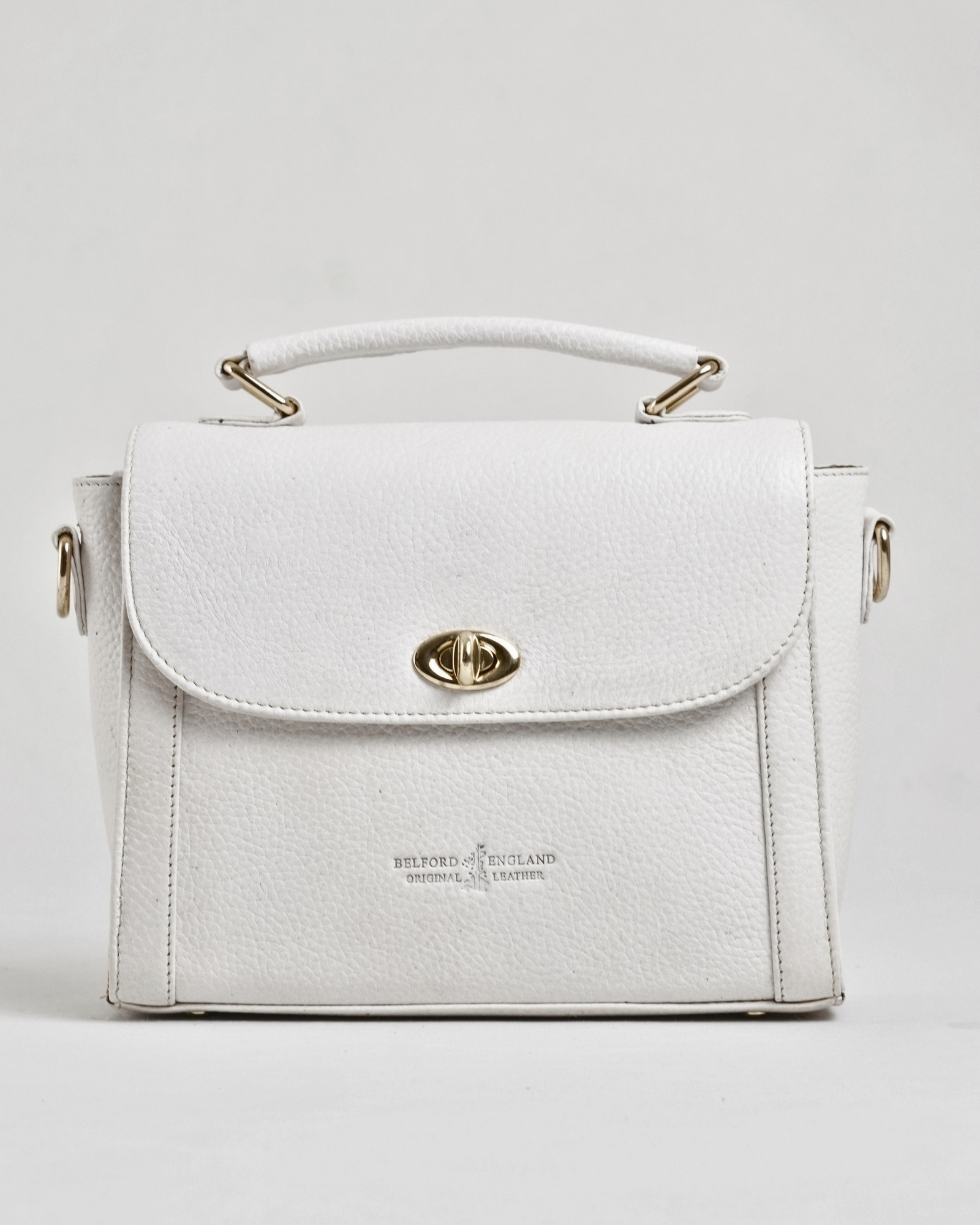 Sara - Women's Original Leather Handbag - Antique Milky White - Image 2