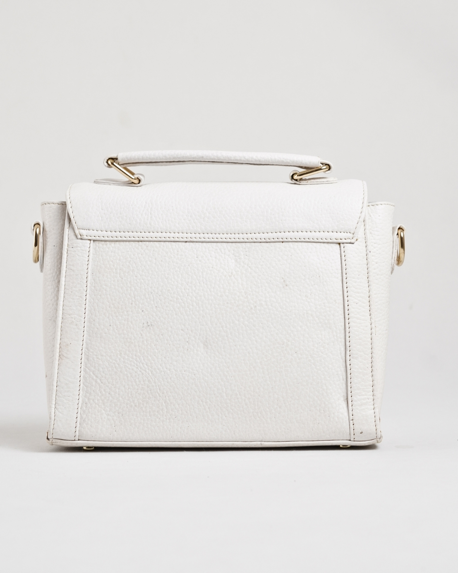 Sara - Women's Original Leather Handbag - Antique Milky White - Image 3