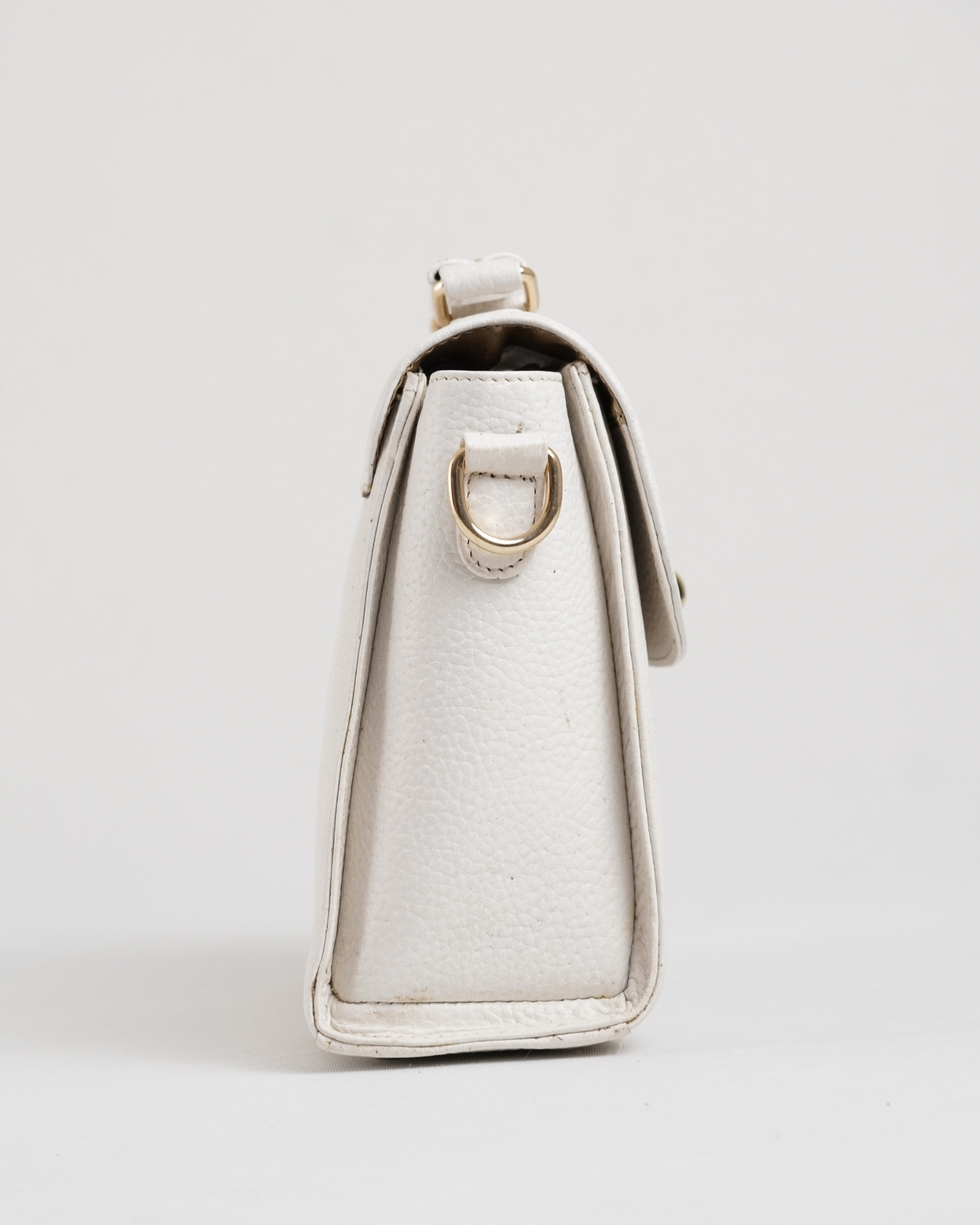 Sara - Women's Original Leather Handbag - Antique Milky White - Image 4