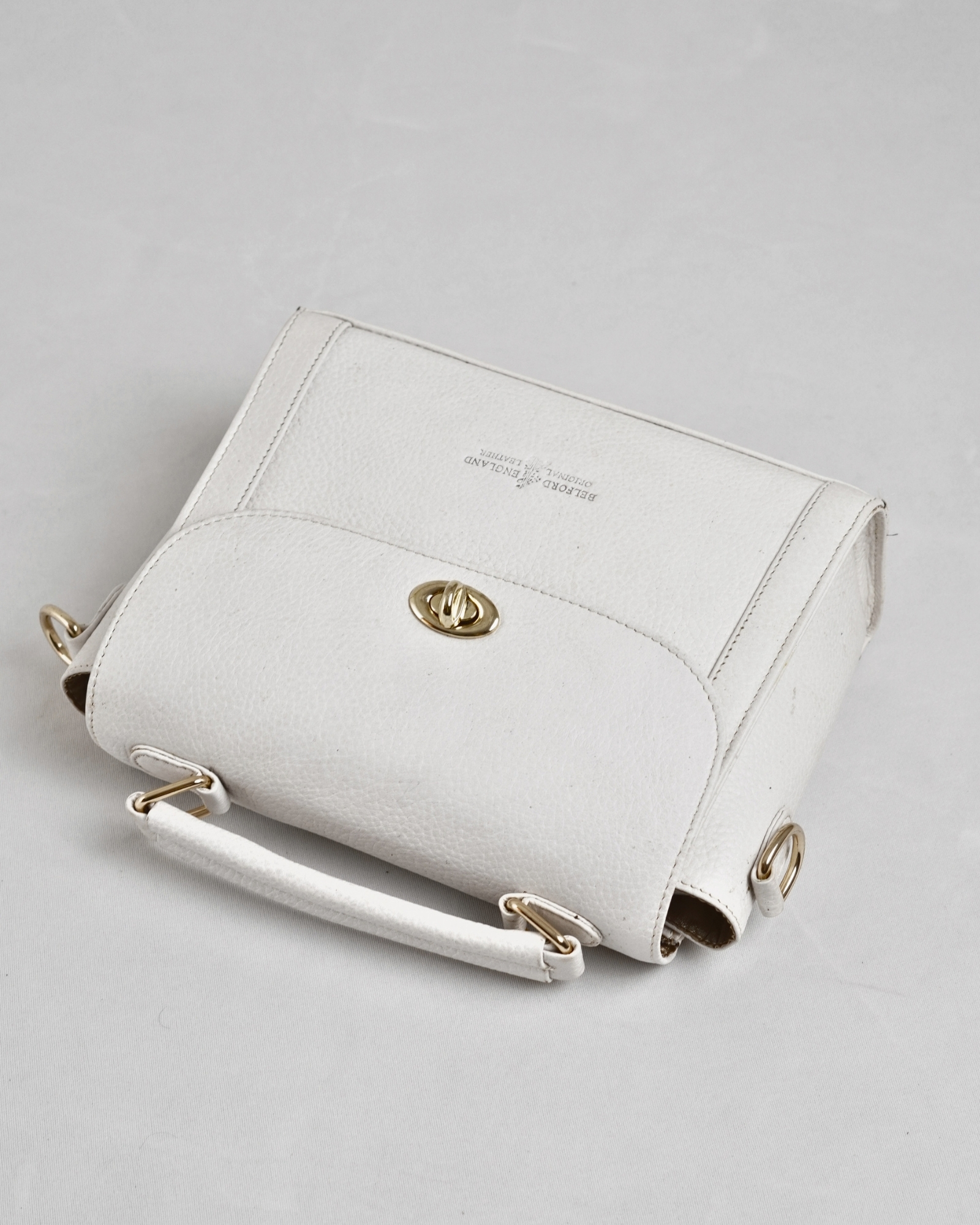 Sara - Women's Original Leather Handbag - Antique Milky White - Image 7