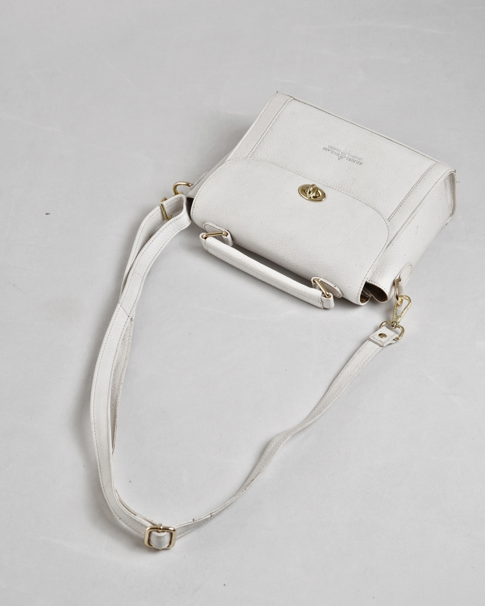 Sara - Women's Original Leather Handbag - Antique Milky White - Image 10