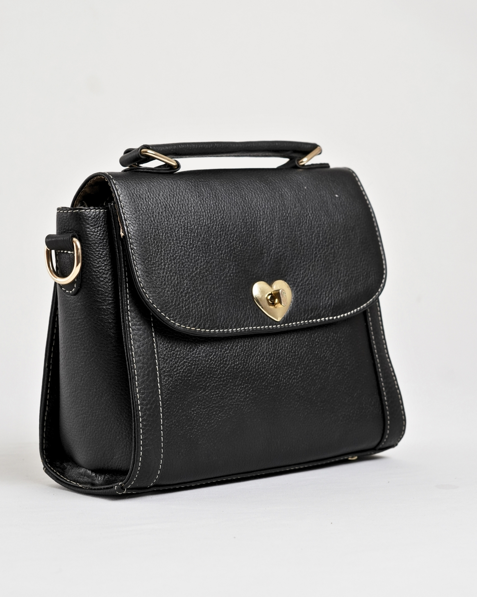 Sara - Women's Original Leather Handbag - Antique Black - Image 3