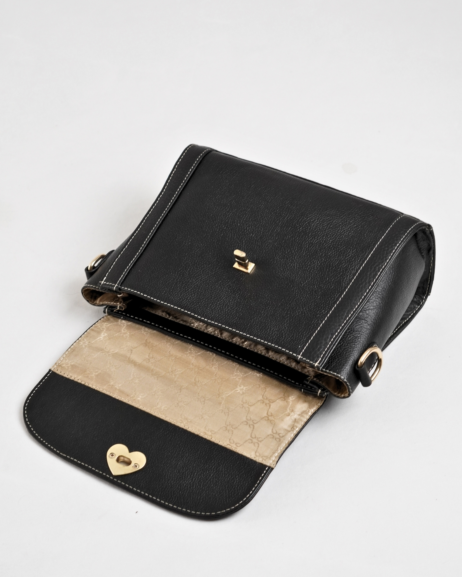 Sara - Women's Original Leather Handbag - Antique Black - Image 7