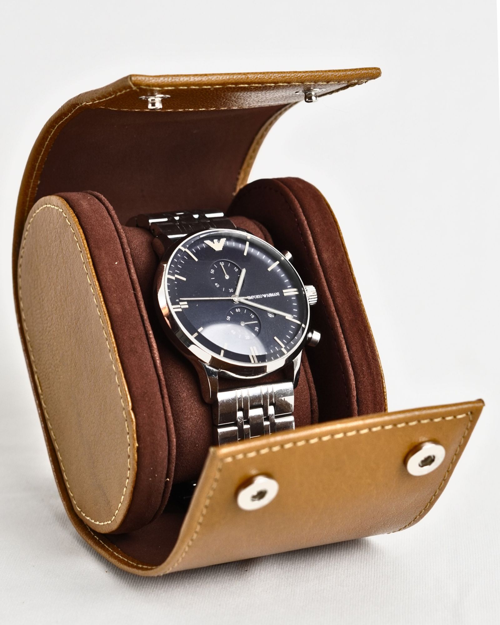 Bulgaria – Hand Crafted Original Leather Watch Box  (Rich Tan)