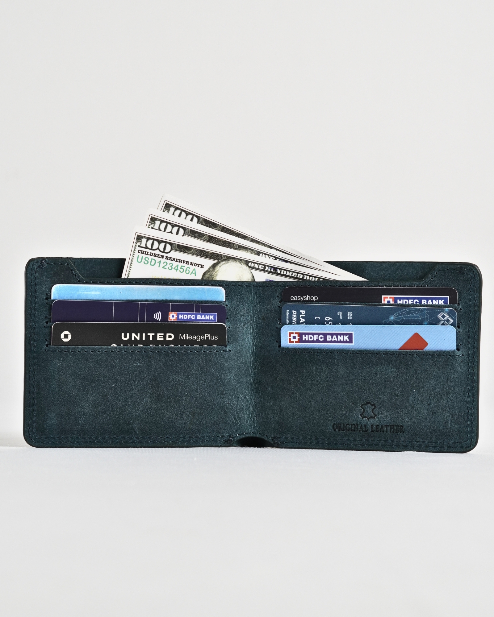 Heritage (Sleek Series) - Men’s Original Leather Wallet (Rugged Green)