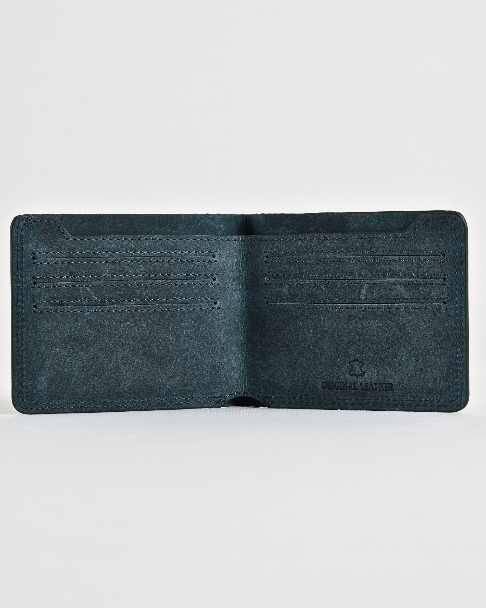 Heritage (Sleek Series) - Men’s Original Leather Wallet (Rugged Green) - Image 2