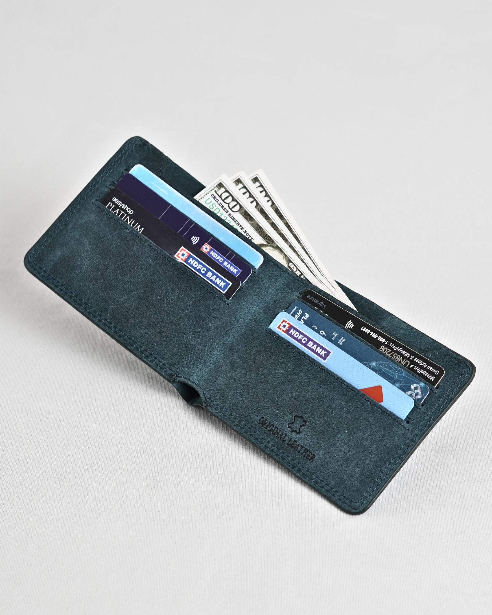 Heritage (Sleek Series) - Men’s Original Leather Wallet (Rugged Green) - Image 7