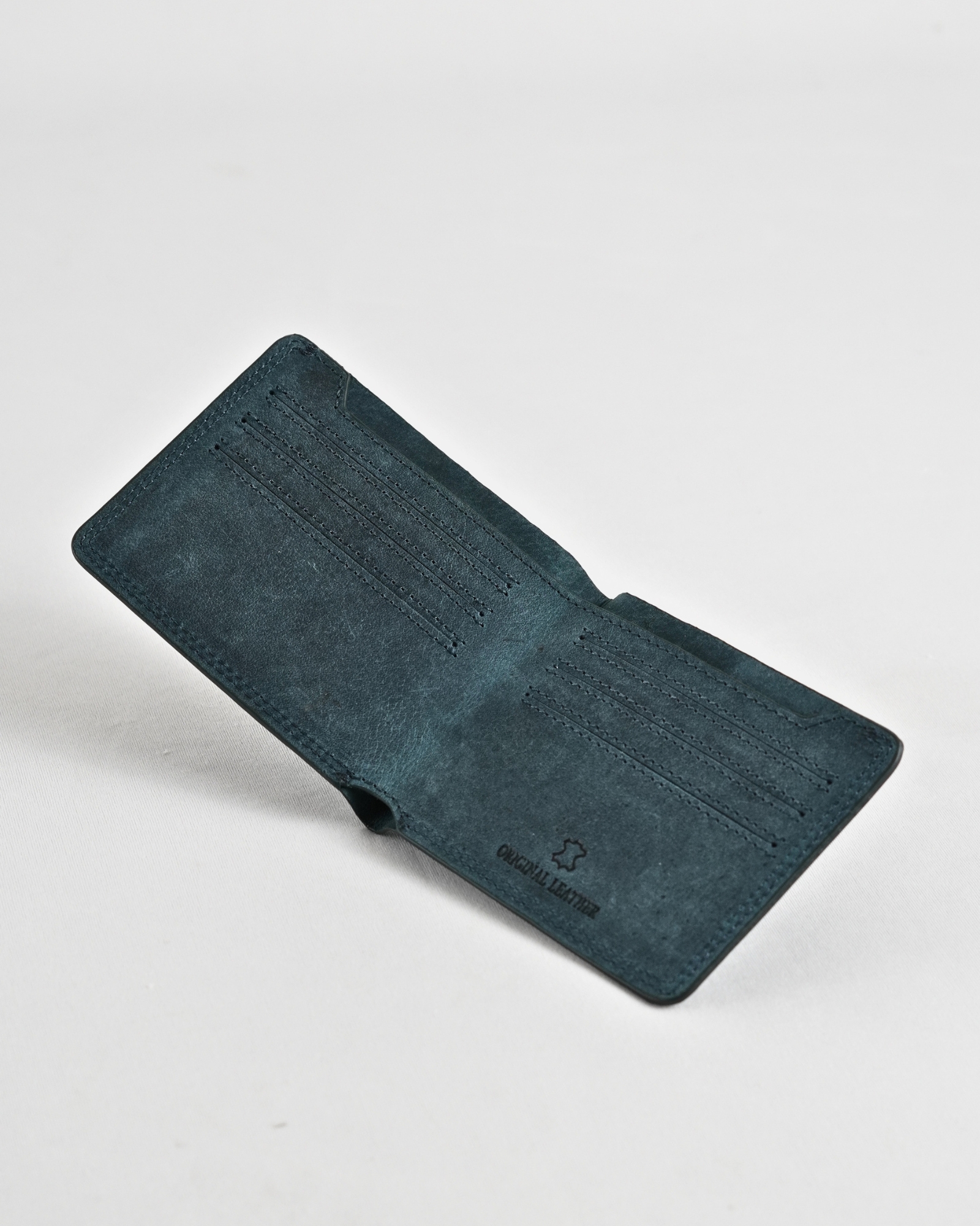 Heritage (Sleek Series) - Men’s Original Leather Wallet (Rugged Green) - Image 8