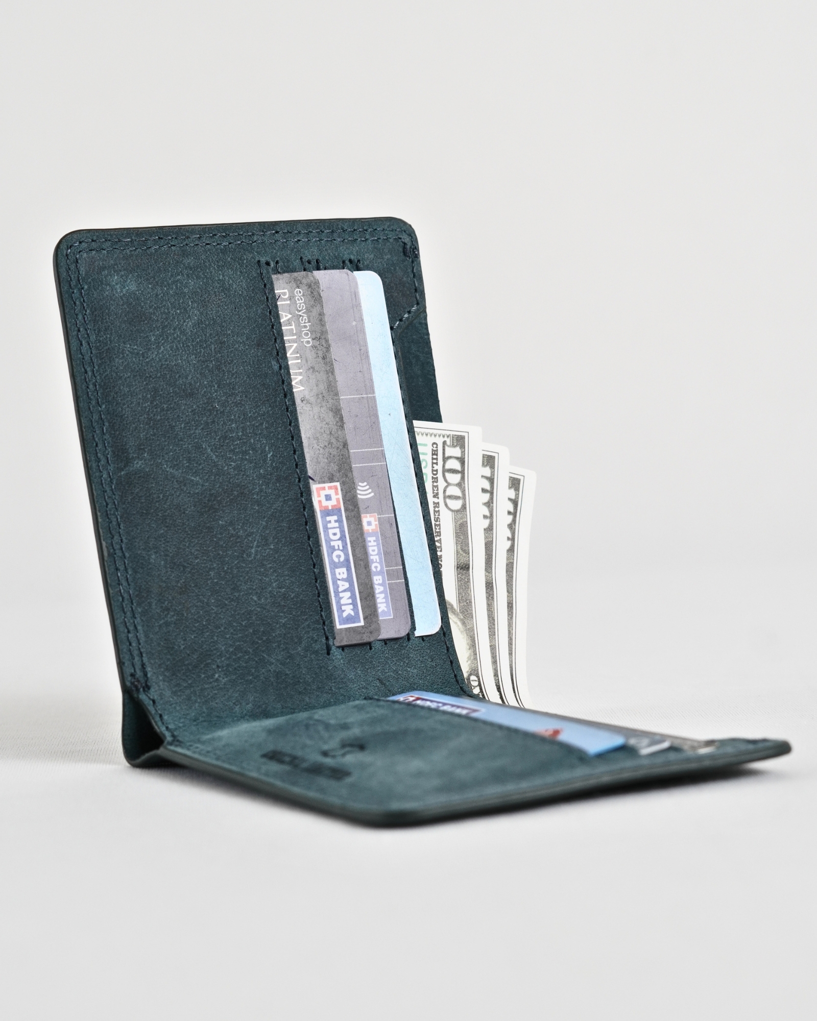 Heritage (Sleek Series) - Men’s Original Leather Wallet (Rugged Green) - Image 11