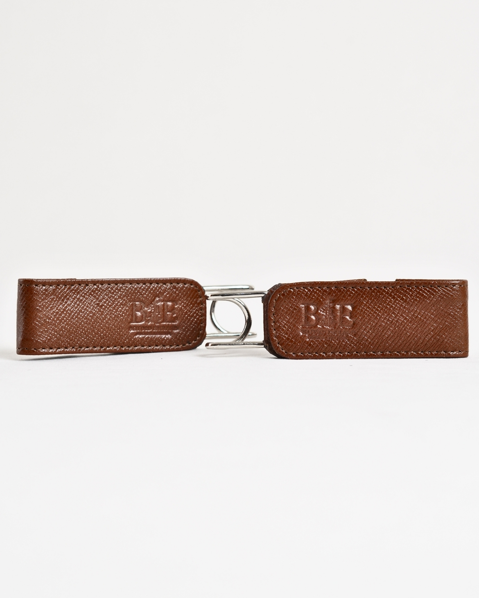 Italy - Men's Original Leather Belt (Free Size) - Saffiano Brown - Image 2