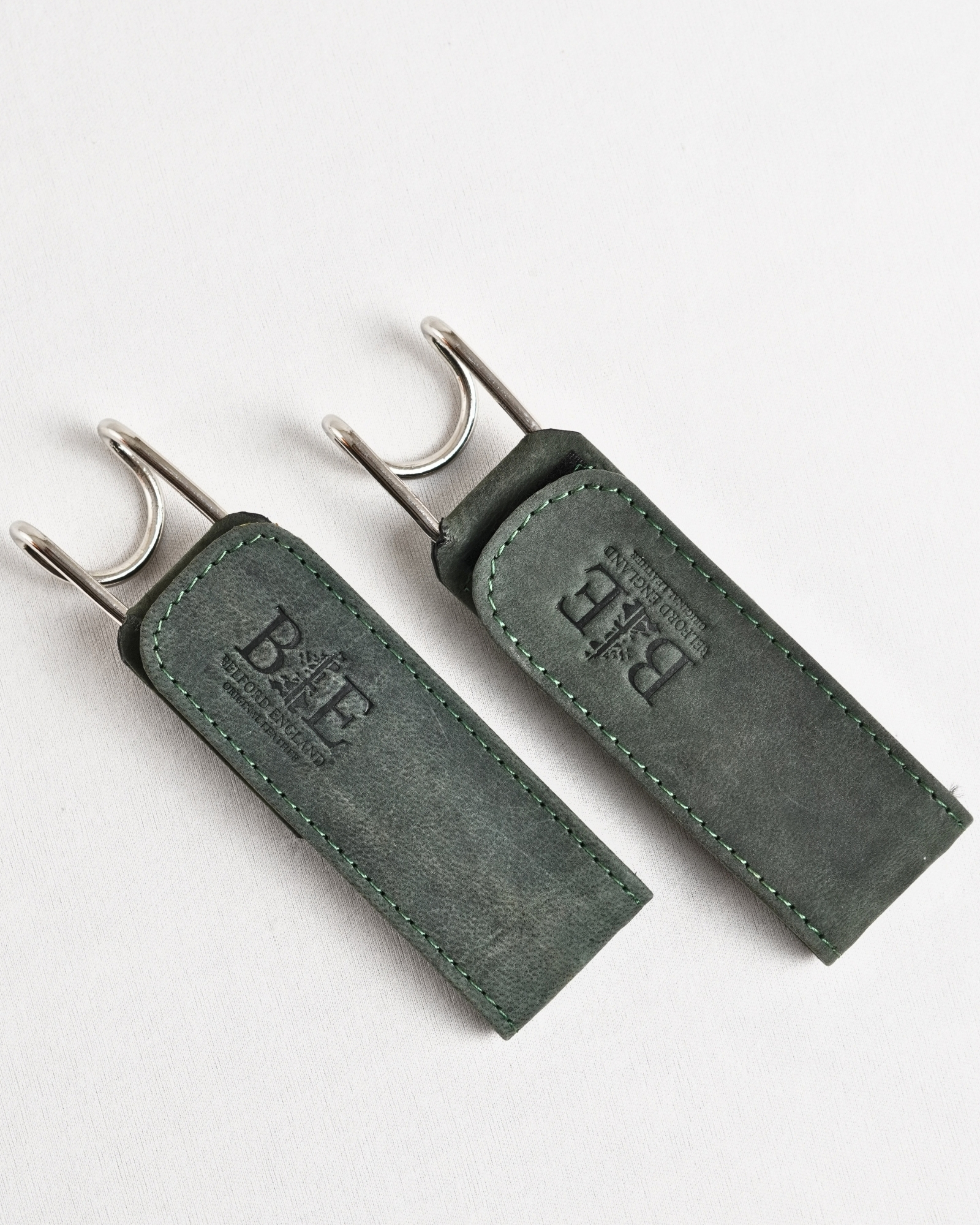 Italy - Men's Original Leather Belt (Free Size) - Rugged Green - Image 2