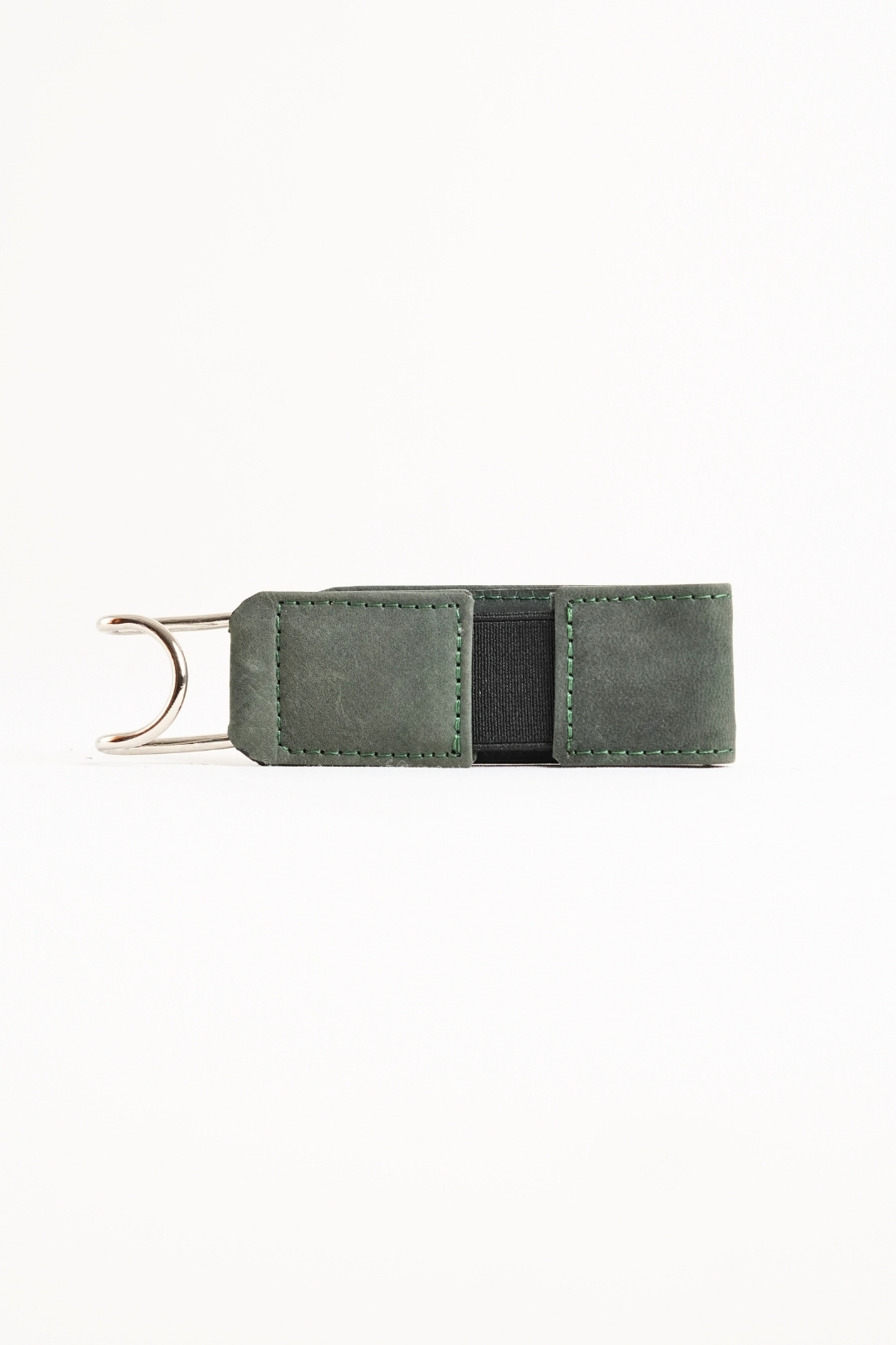 Italy - Men's Original Leather Belt (Free Size) - Rugged Green - Image 5