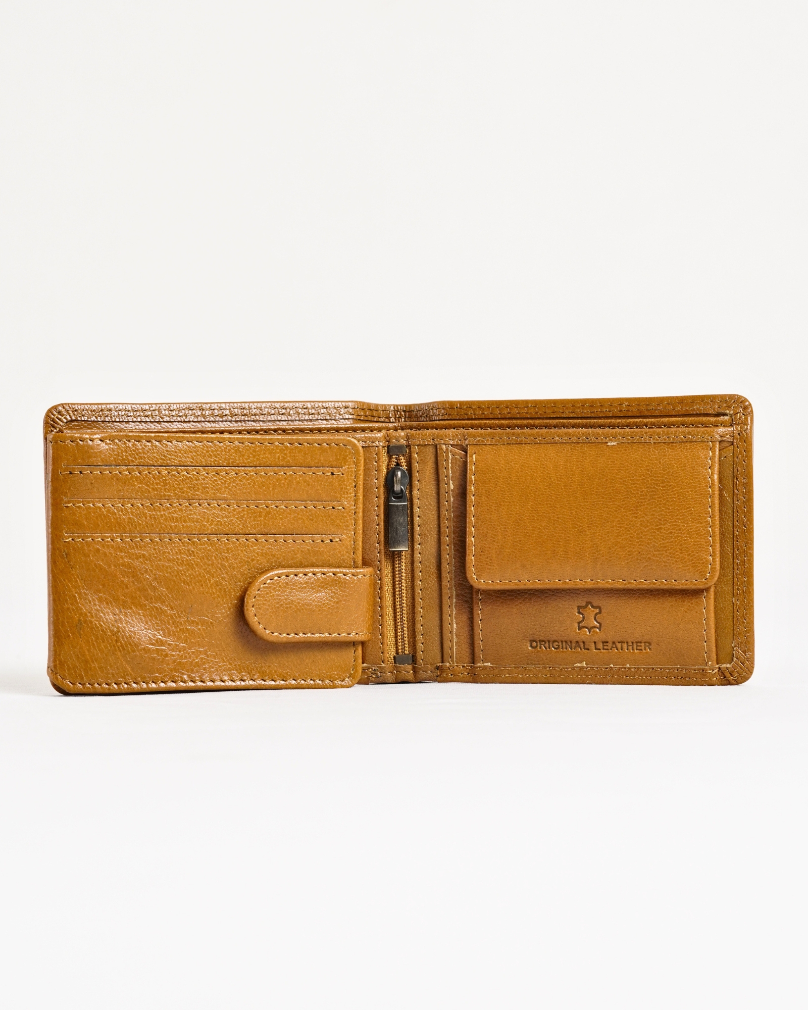 Cambridge - Men’s Original Leather Wallet (Rich Tan) - Image 5