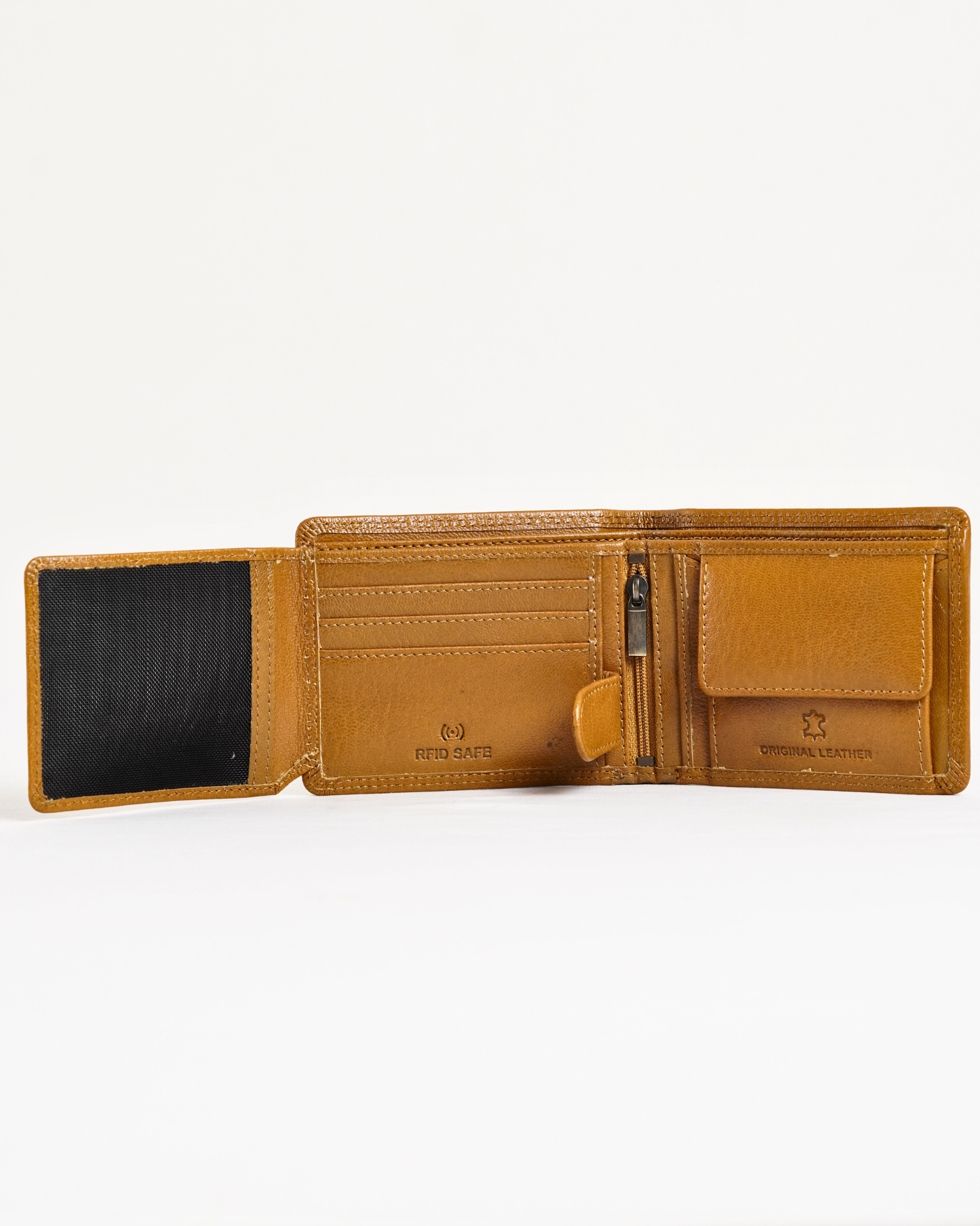 Cambridge - Men’s Original Leather Wallet (Rich Tan) - Image 6
