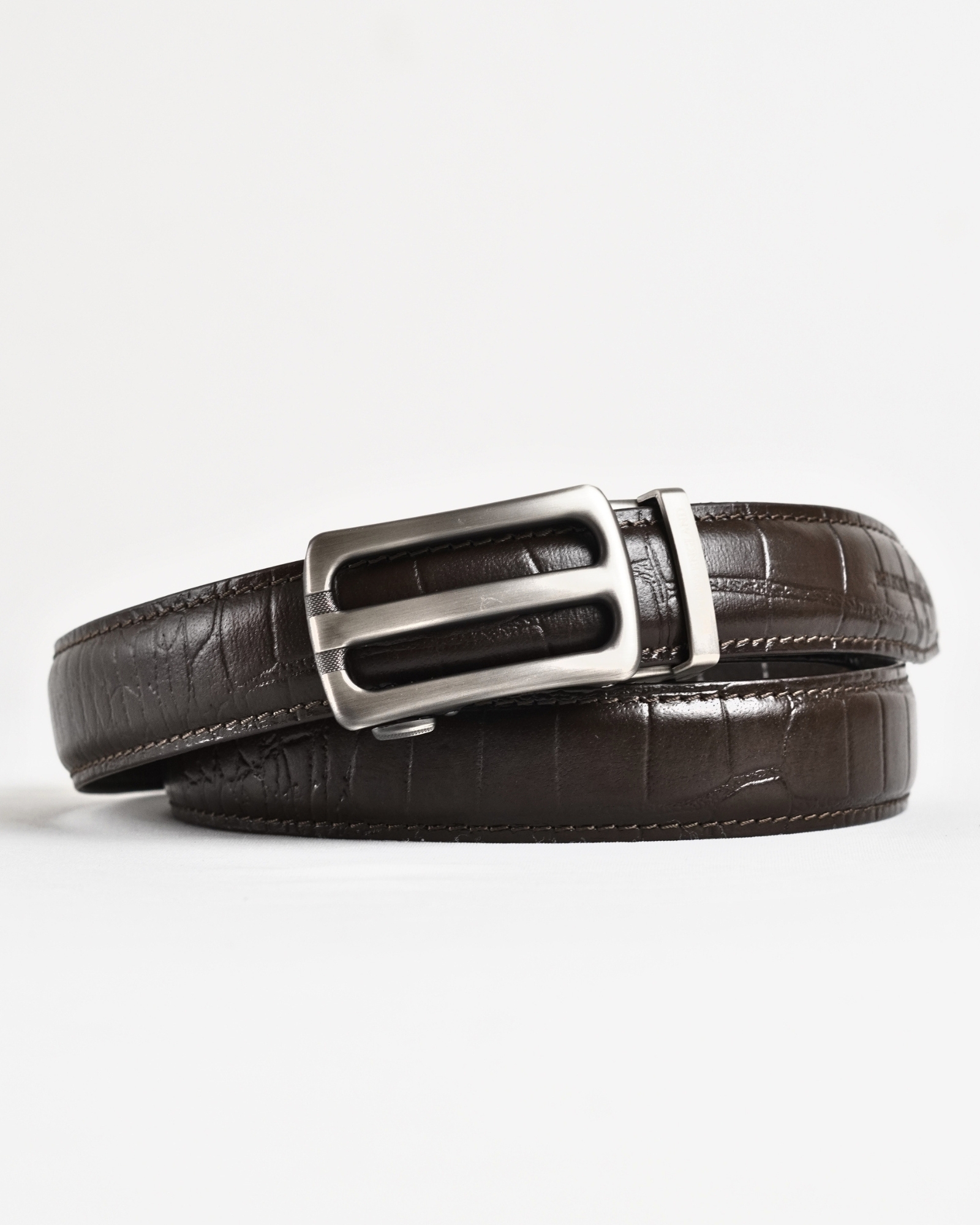 Manchester Men's Original Leather Autolock Belt (Croco Brown) - 28-44 - Image 2