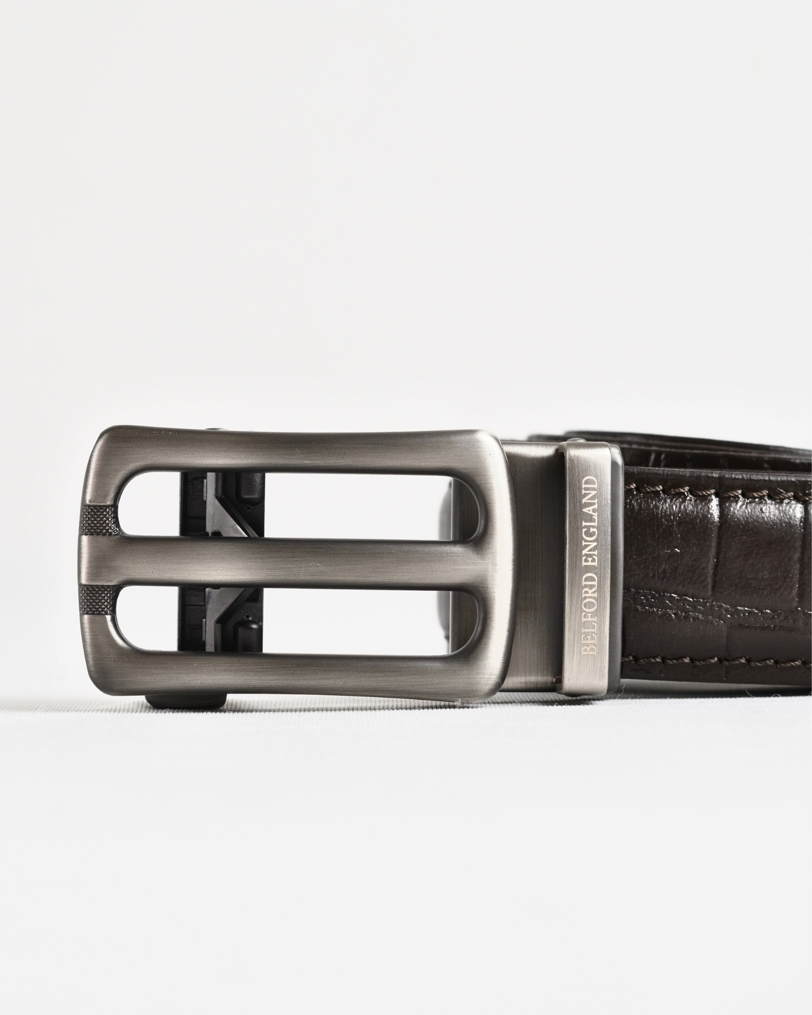 Manchester Men's Original Leather Autolock Belt (Croco Brown) - 28-44 - Image 5