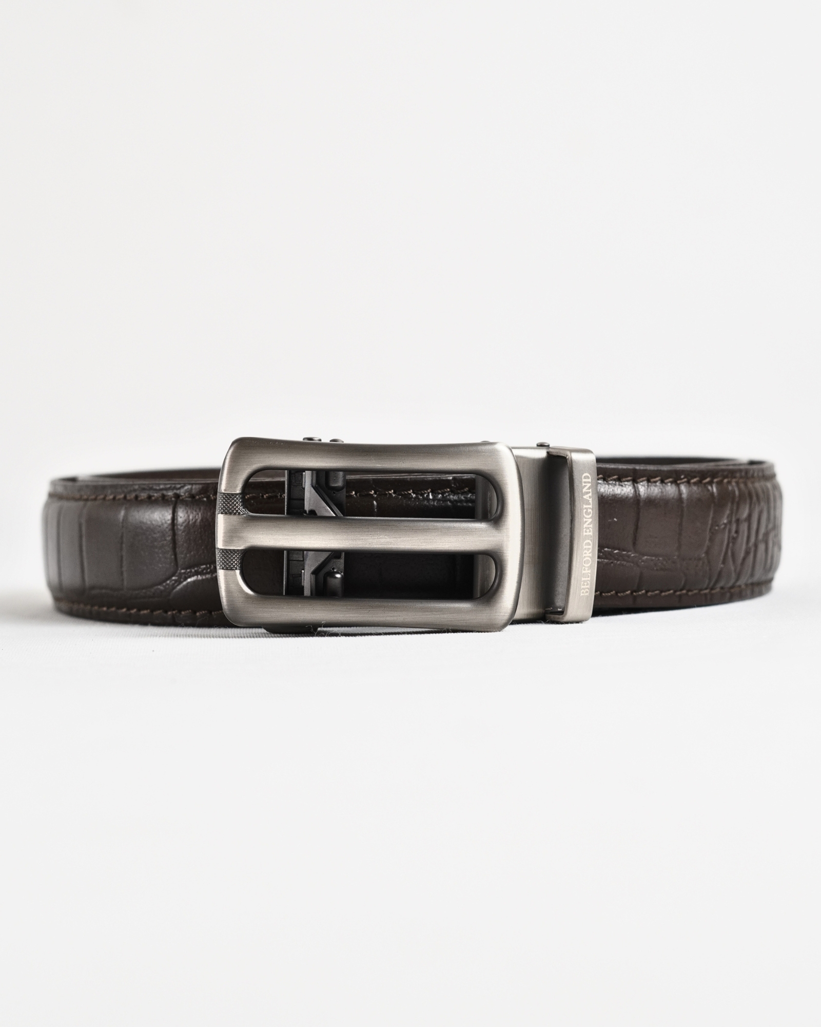 Manchester Men's Original Leather Autolock Belt (Croco Brown) - 28-44 - Image 7
