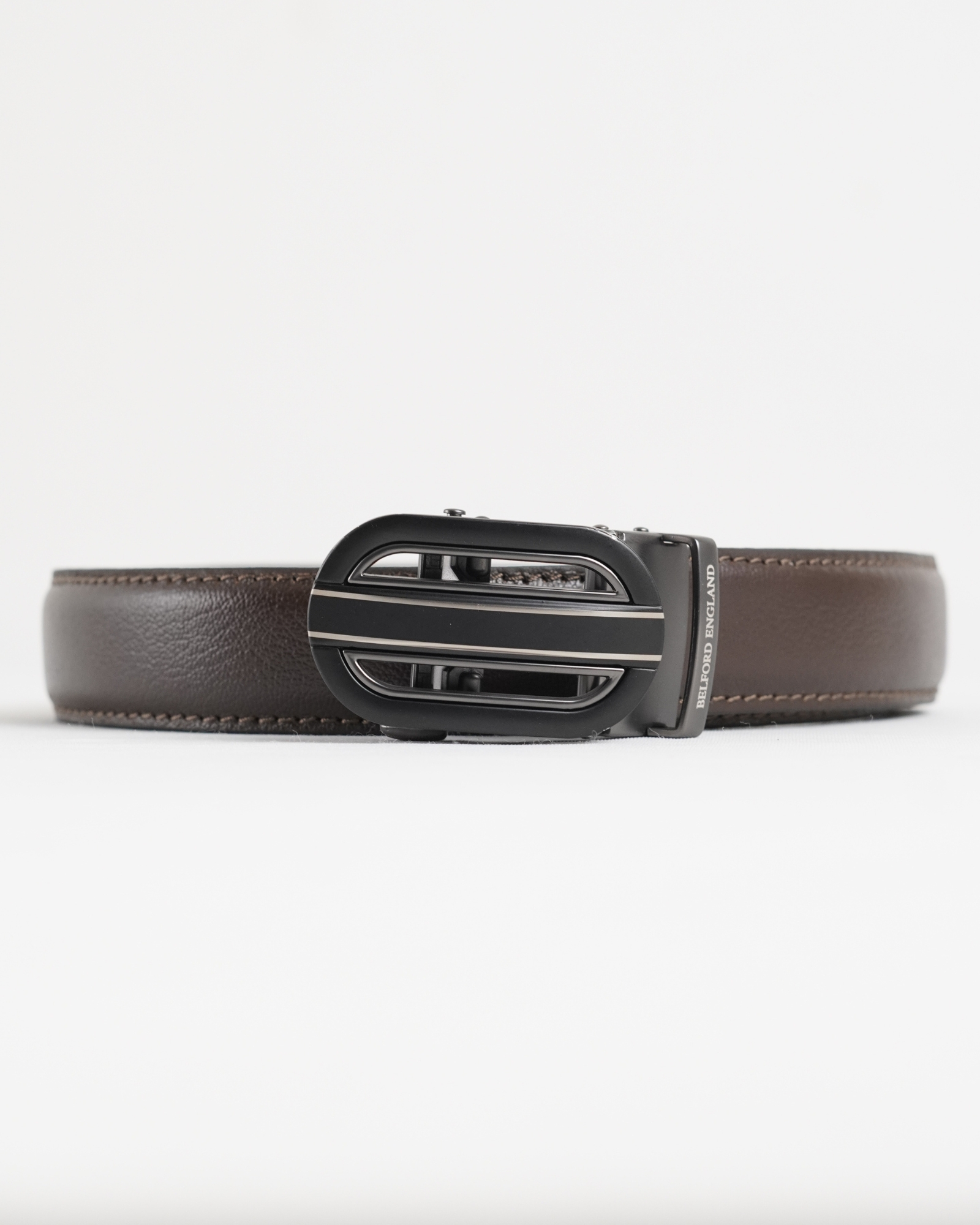 Euro Men's Original Leather Autolock Belt (Brown) - 28-44 - Image 6