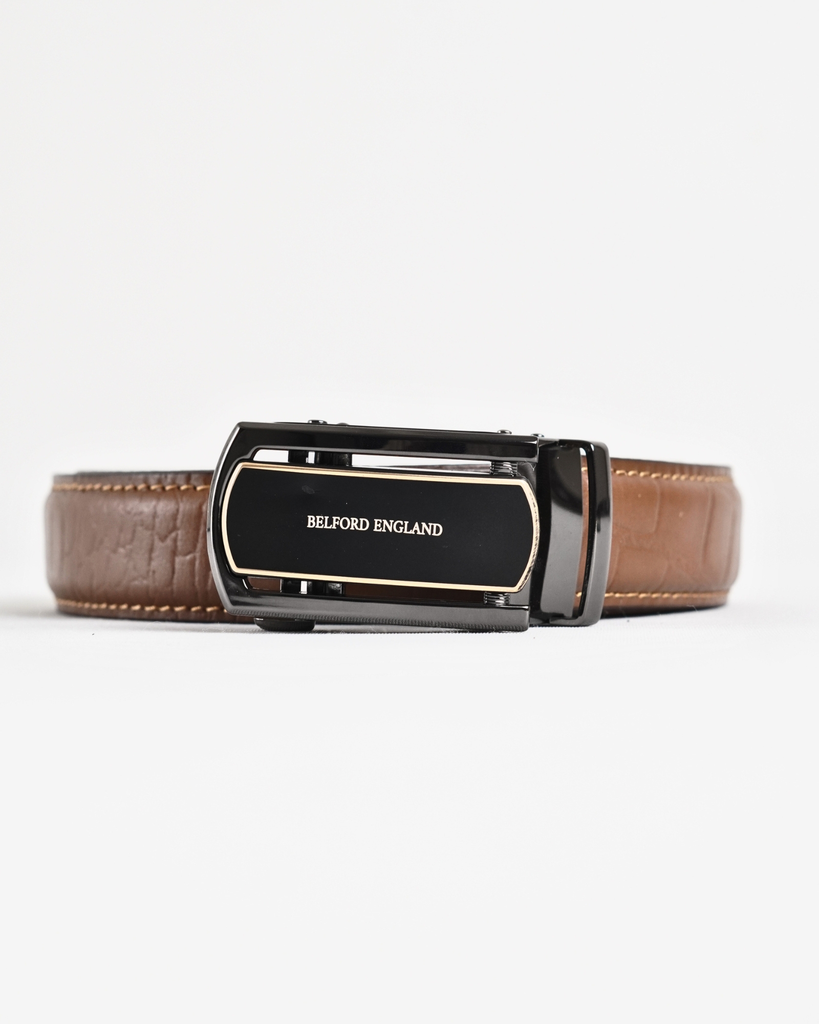 Paris Men's Original Leather Autolock Belt  (Croco Tan) - 28-44 - Image 4