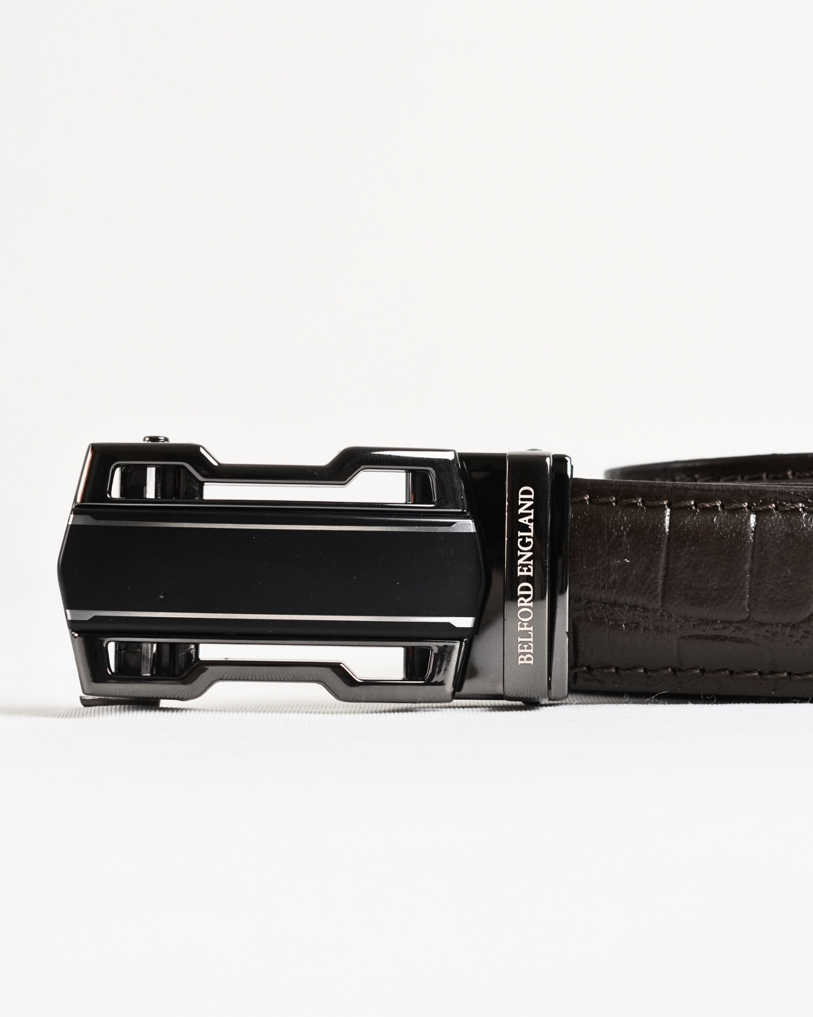 Lambo Men's Original Leather Belt  (Croco Brown)  28-44 - Image 4