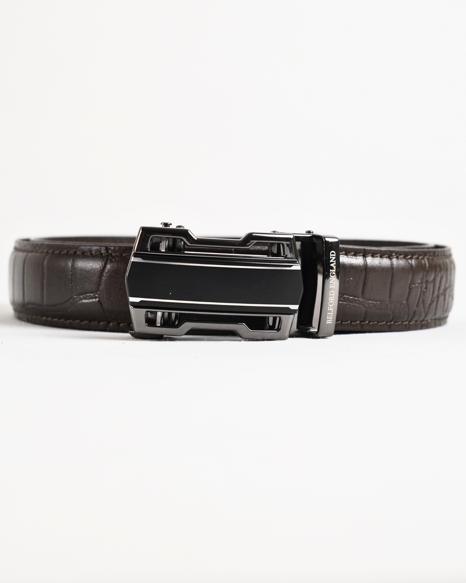Lambo Men's Original Leather Belt  (Croco Brown)  28-44 - Image 7