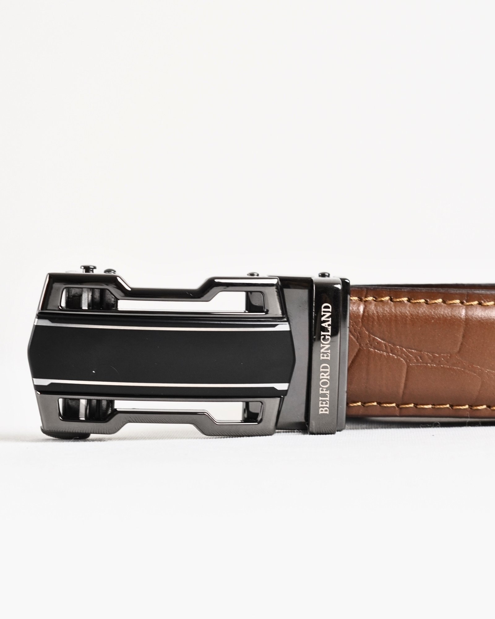 Lambo Men's Original Leather Belt  (Croco Tan)  28-44 - Image 4