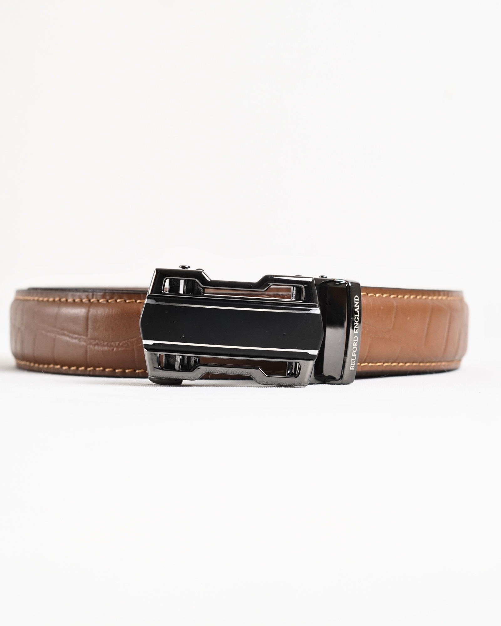 Lambo Men's Original Leather Belt  (Croco Tan)  28-44 - Image 7