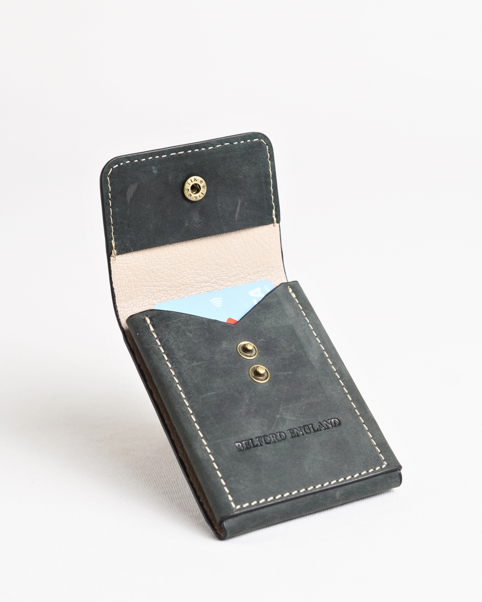 Milton - Men’s Original Leather Minimalist Wallet (Rugged Green) - Image 9