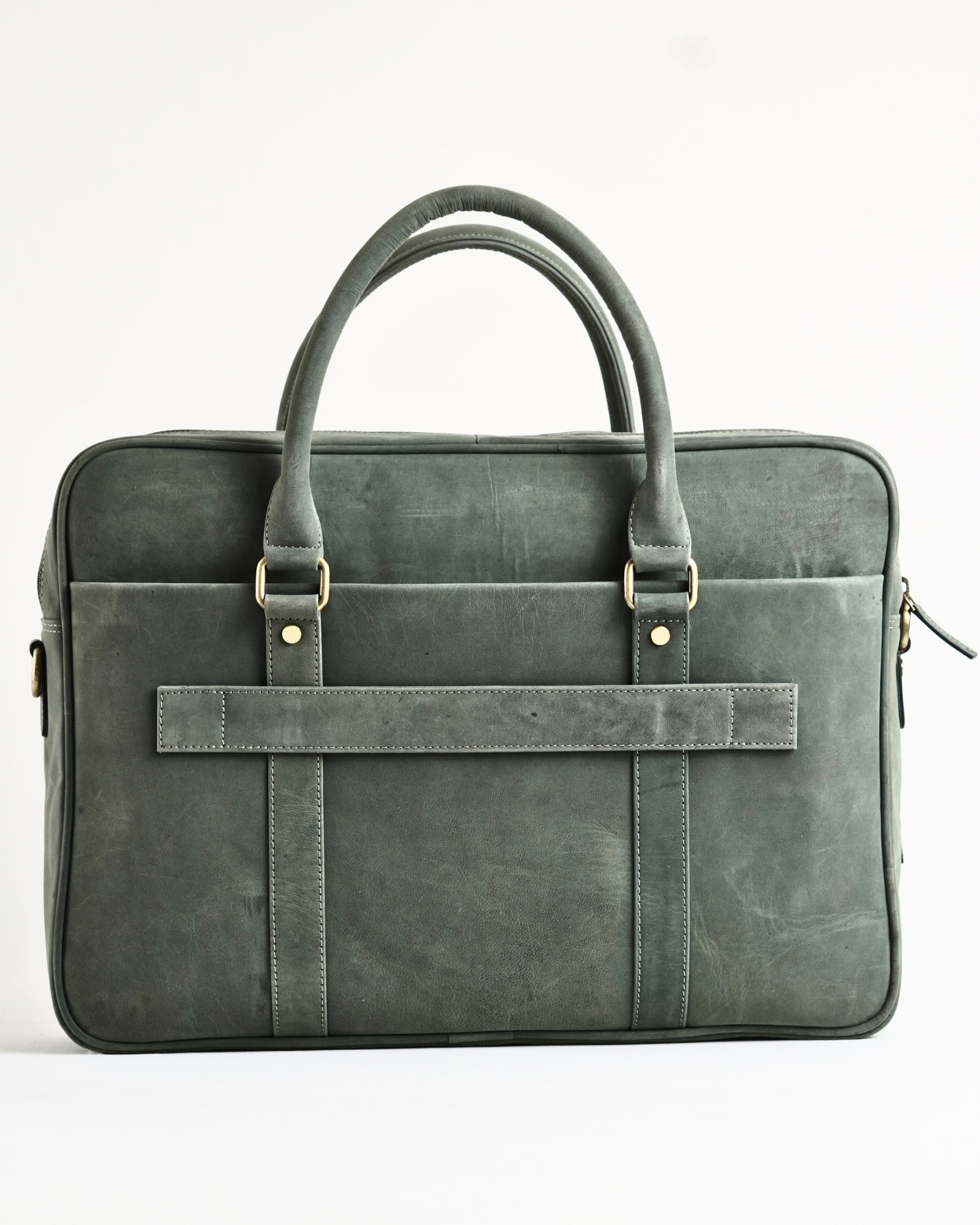 Executive Men's Original Leather Briefcase  (Rugged Green) - Image 2