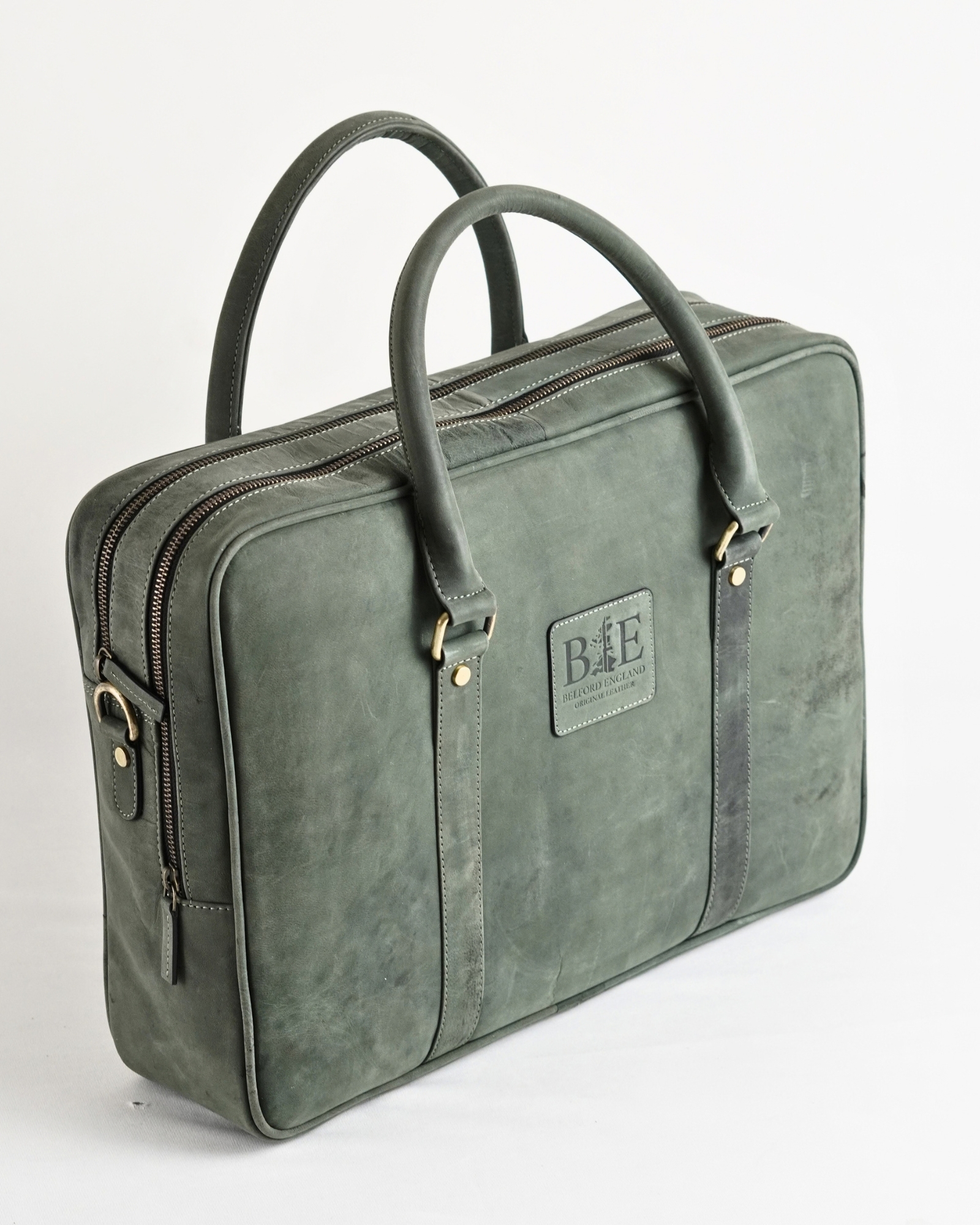 Executive Men's Original Leather Briefcase  (Rugged Green) - Image 5