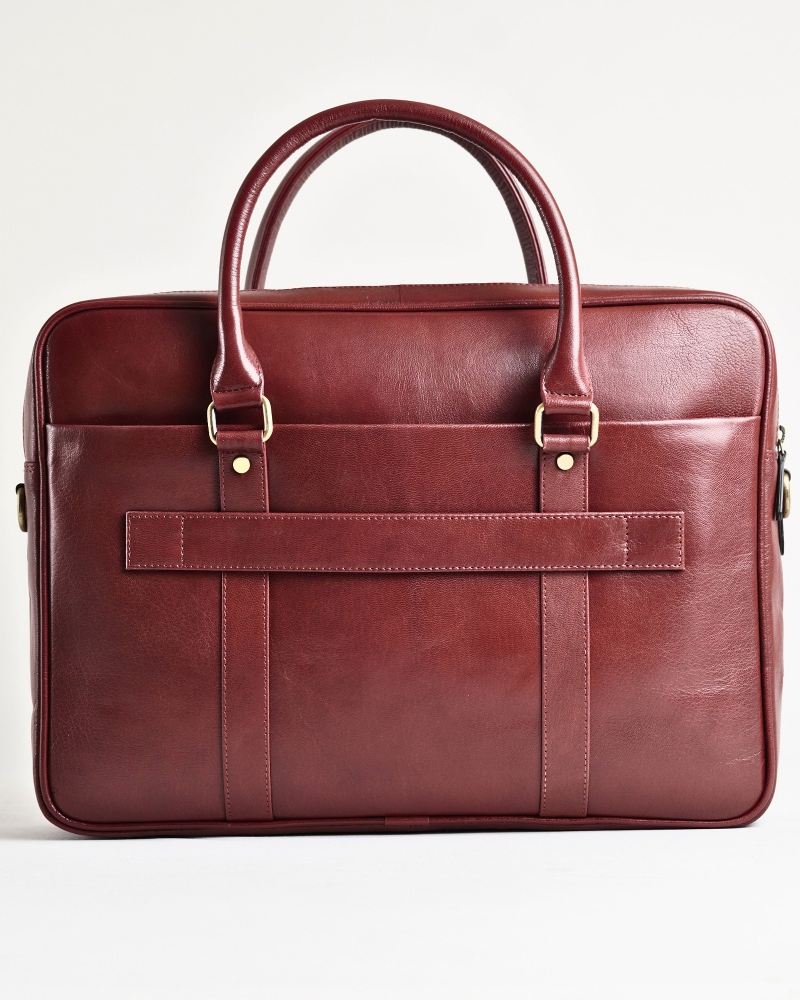 Executive Men's Original Leather Briefcase (Luxury Cherry) - Image 2