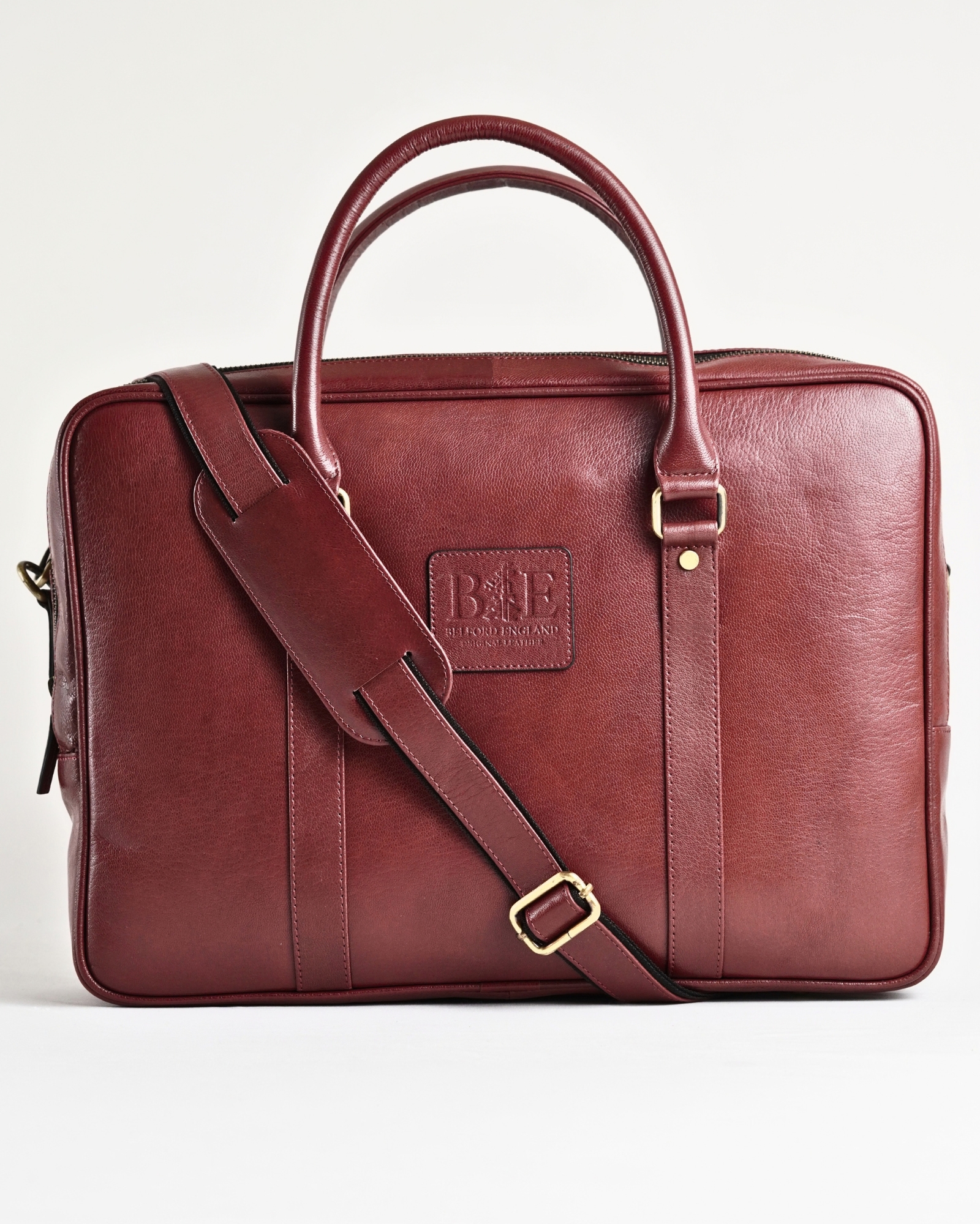 Executive Men's Original Leather Briefcase (Luxury Cherry) - Image 6